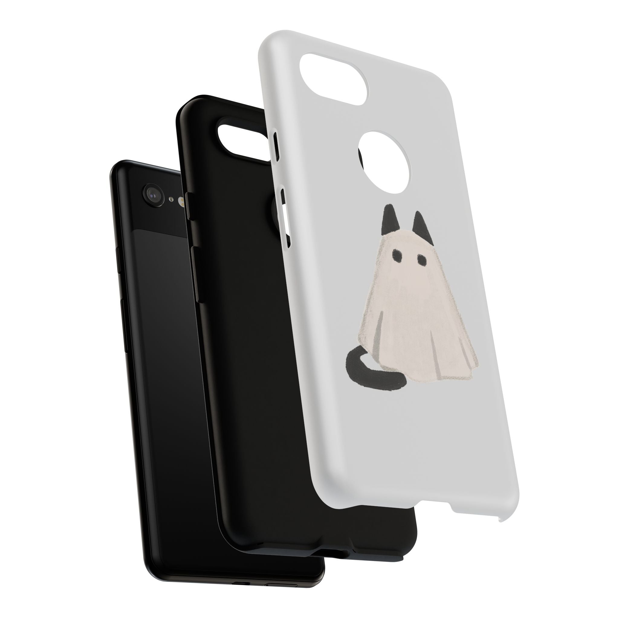 Cute Cat Ghost Phone Case | Halloween Gift for Cat Lovers