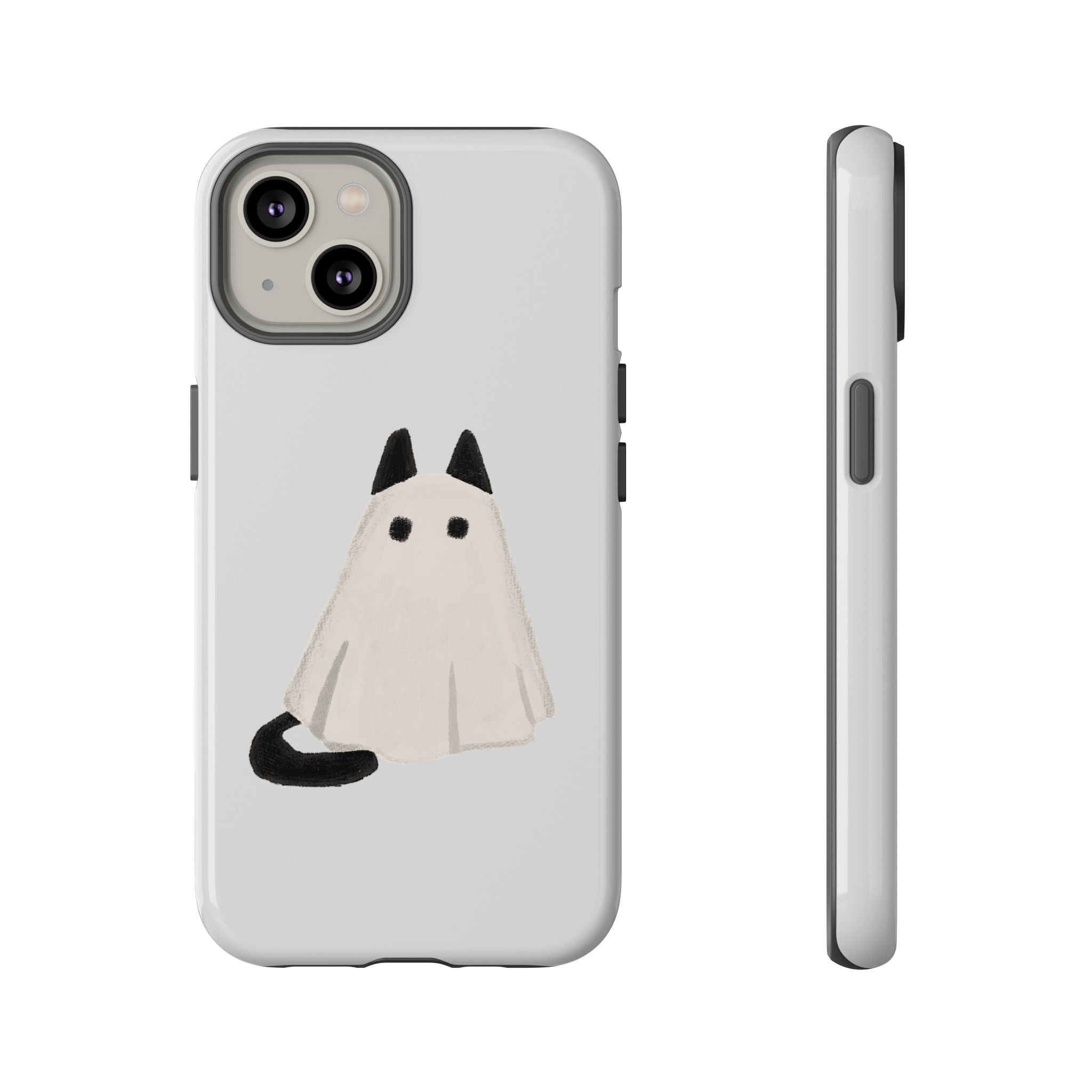 Cute Cat Ghost Phone Case | Halloween Gift for Cat Lovers