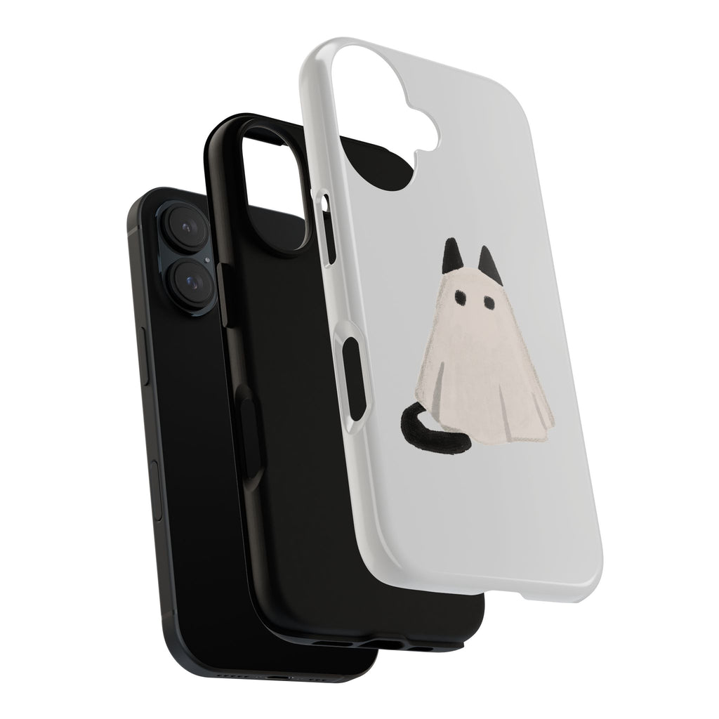 Cute Cat Ghost Phone Case | Halloween Gift for Cat Lovers