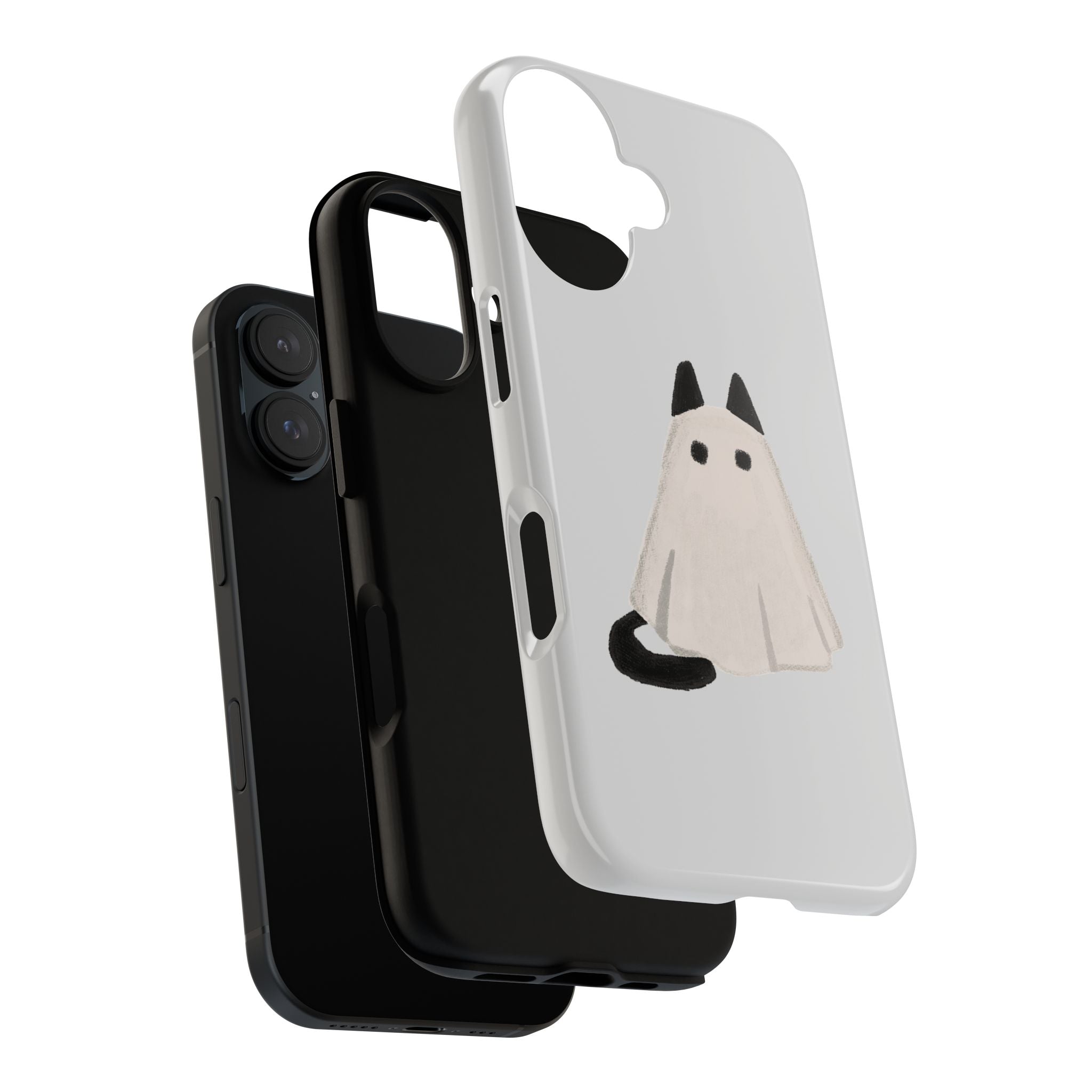 Cute Cat Ghost Phone Case | Halloween Gift for Cat Lovers