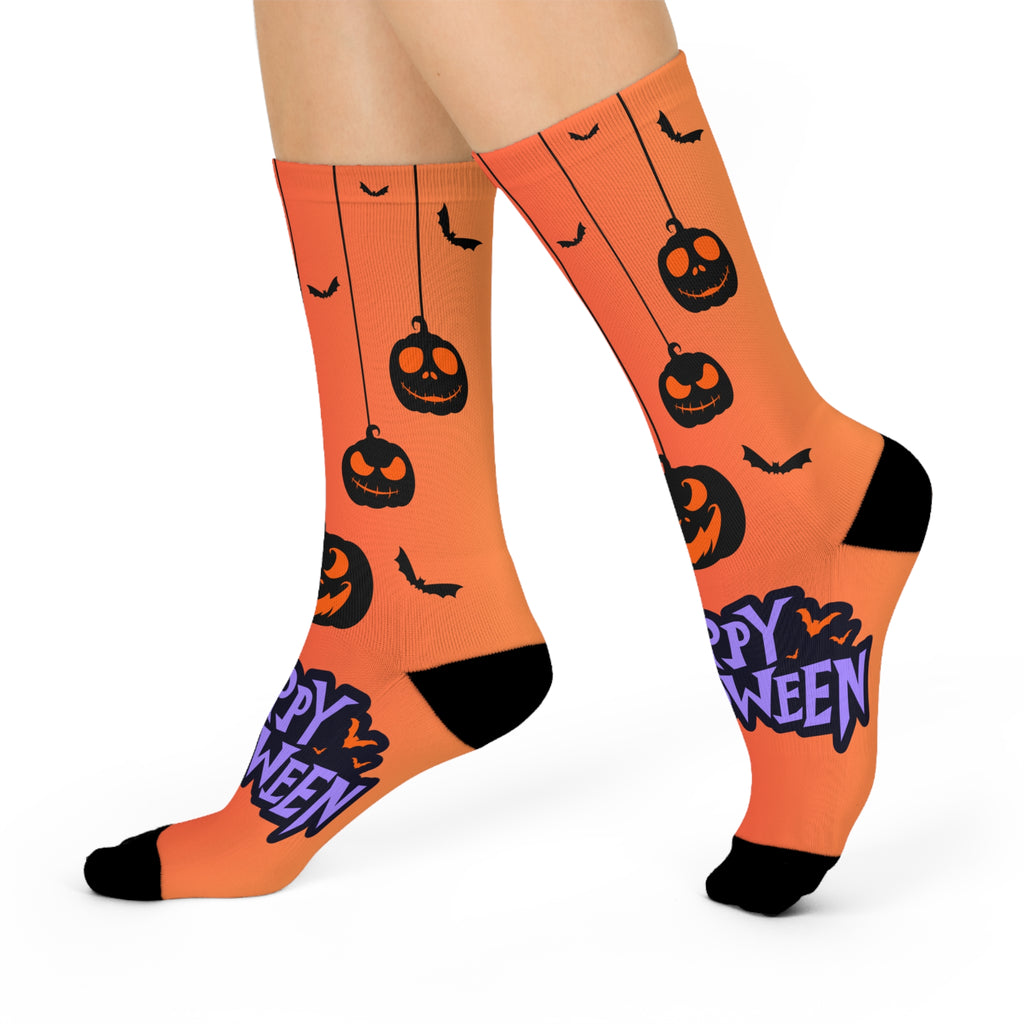 Halloween Crew Socks | Cozy Pumpkin Fall Fashion