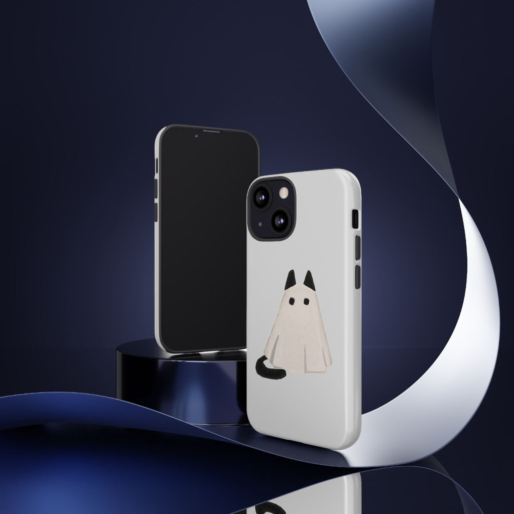 Cute Cat Ghost Phone Case | Halloween Gift for Cat Lovers