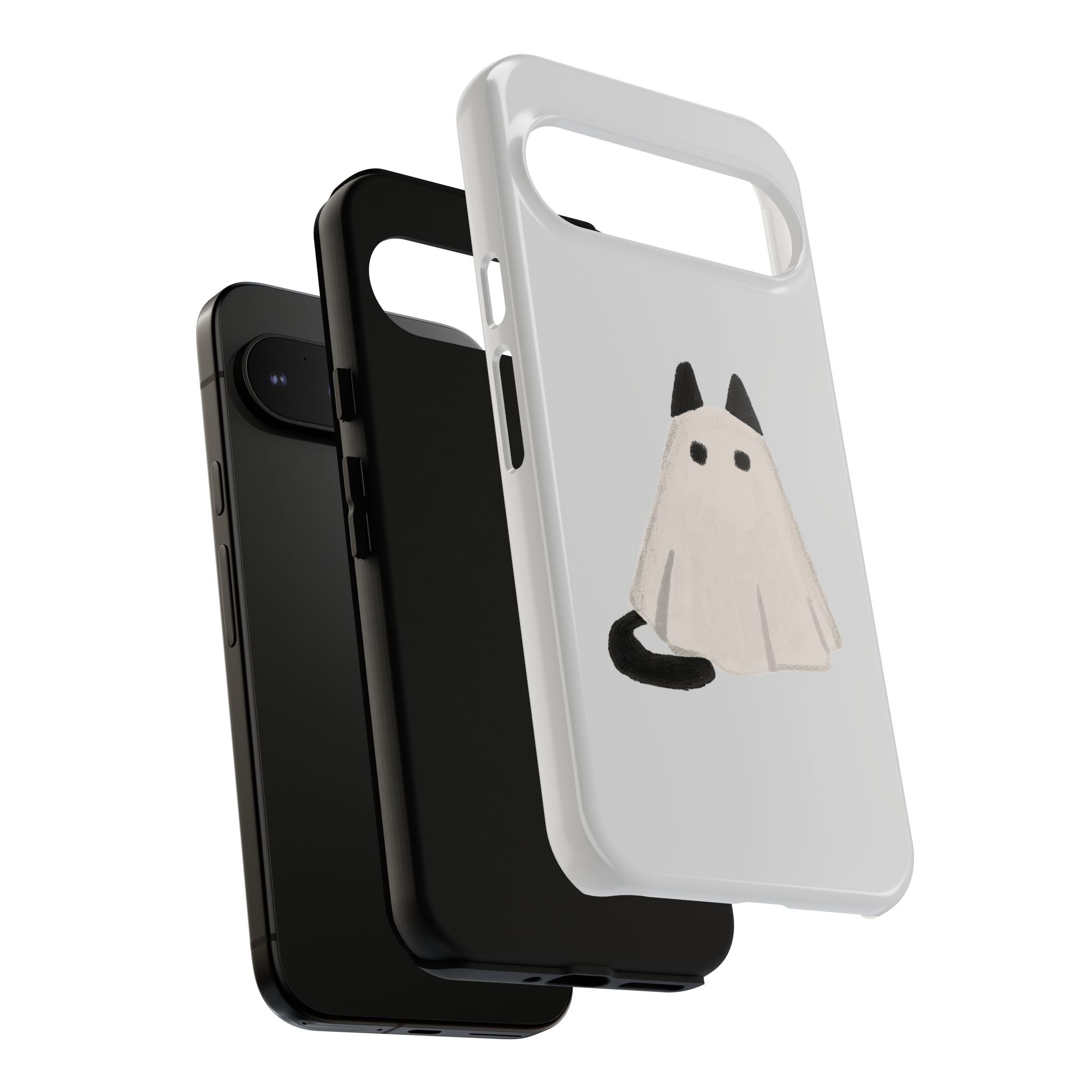 Cute Cat Ghost Phone Case | Halloween Gift for Cat Lovers