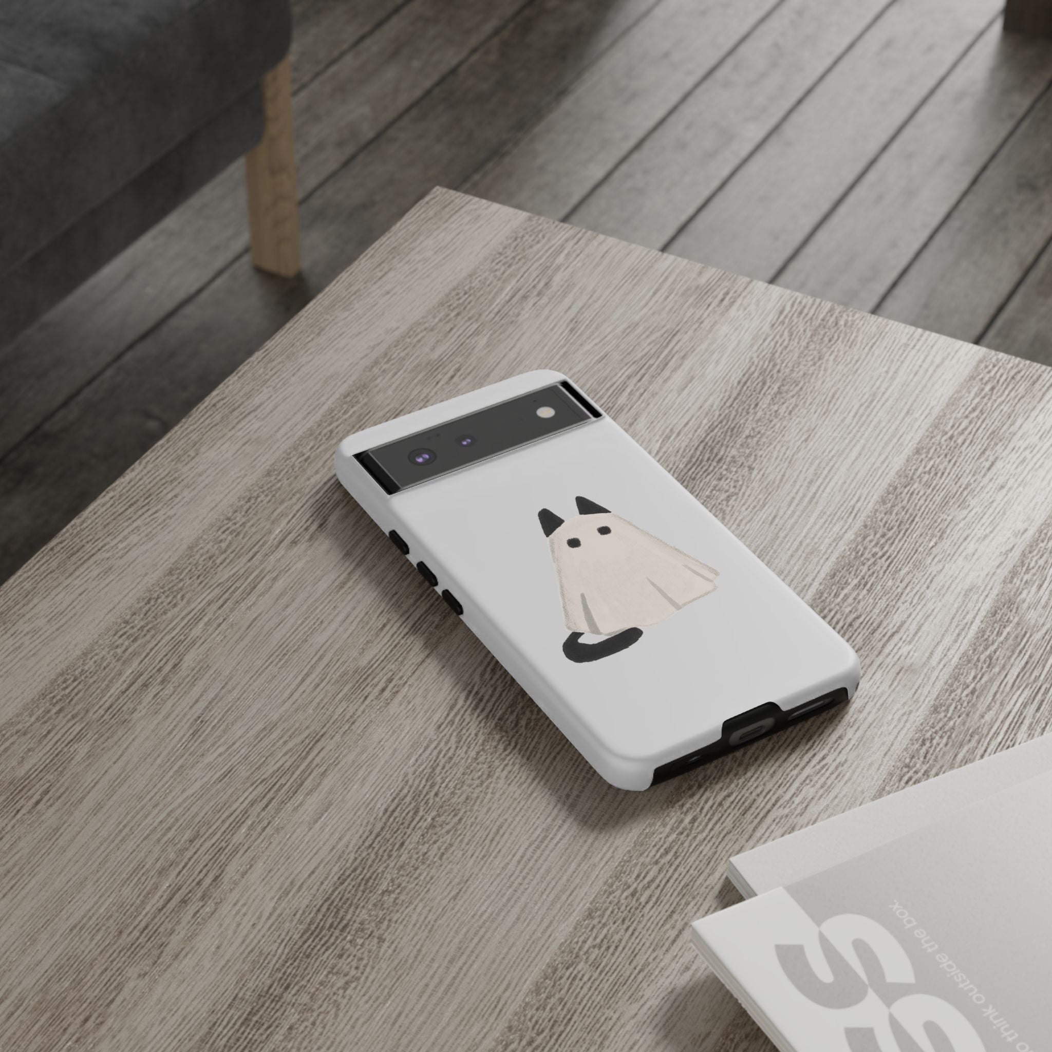 Cute Cat Ghost Phone Case | Halloween Gift for Cat Lovers