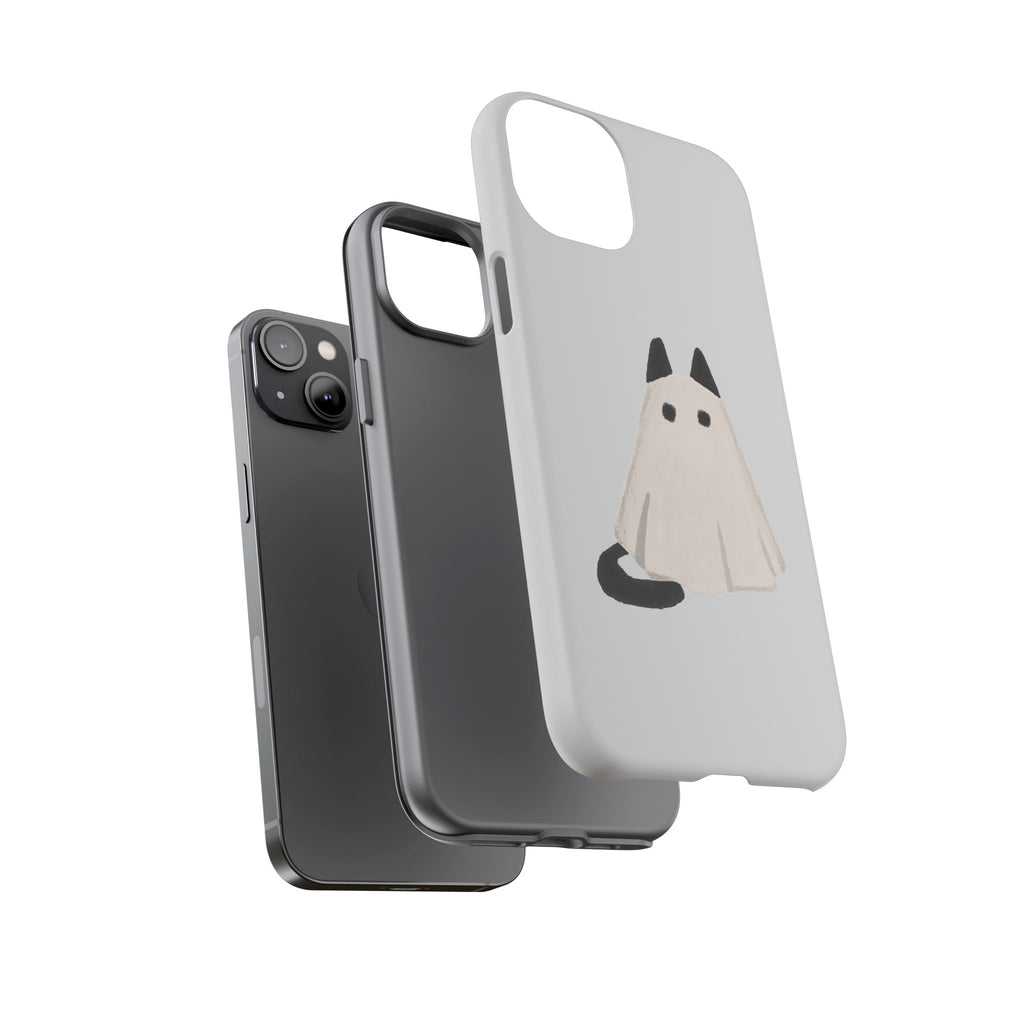 Cute Cat Ghost Phone Case | Halloween Gift for Cat Lovers