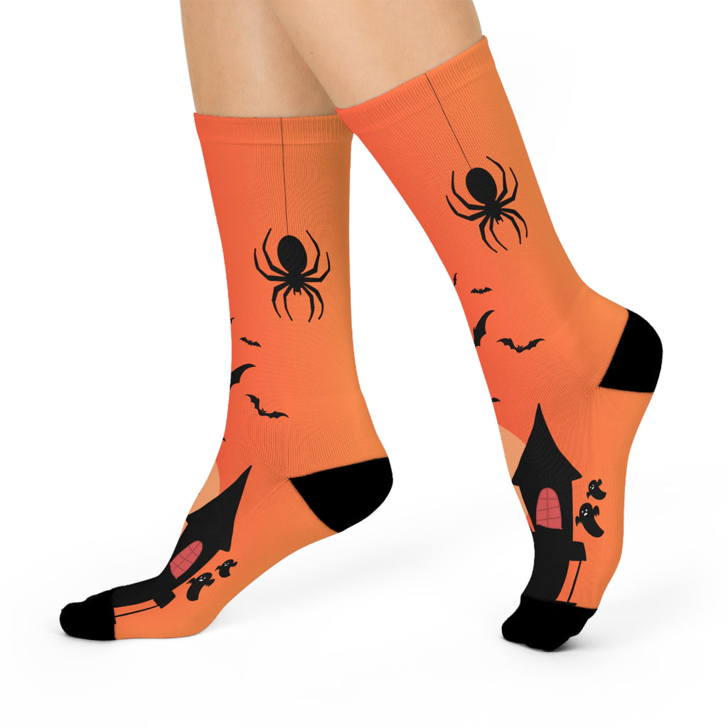 Halloween Spider Socks | Spooky Cushioned Crew Gift