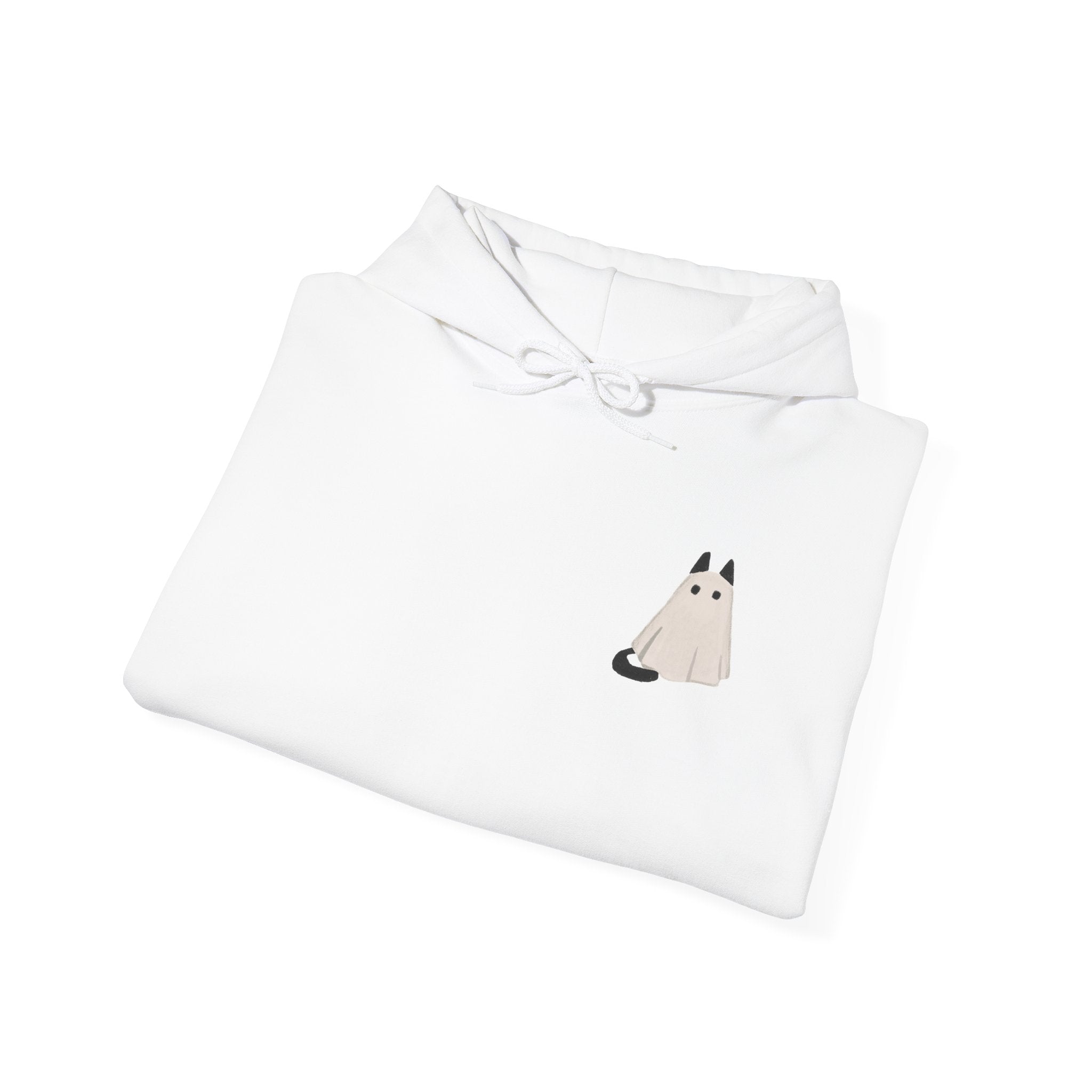 Cute Cat Ghost Hoodie | Unisex Halloween Sweatshirt