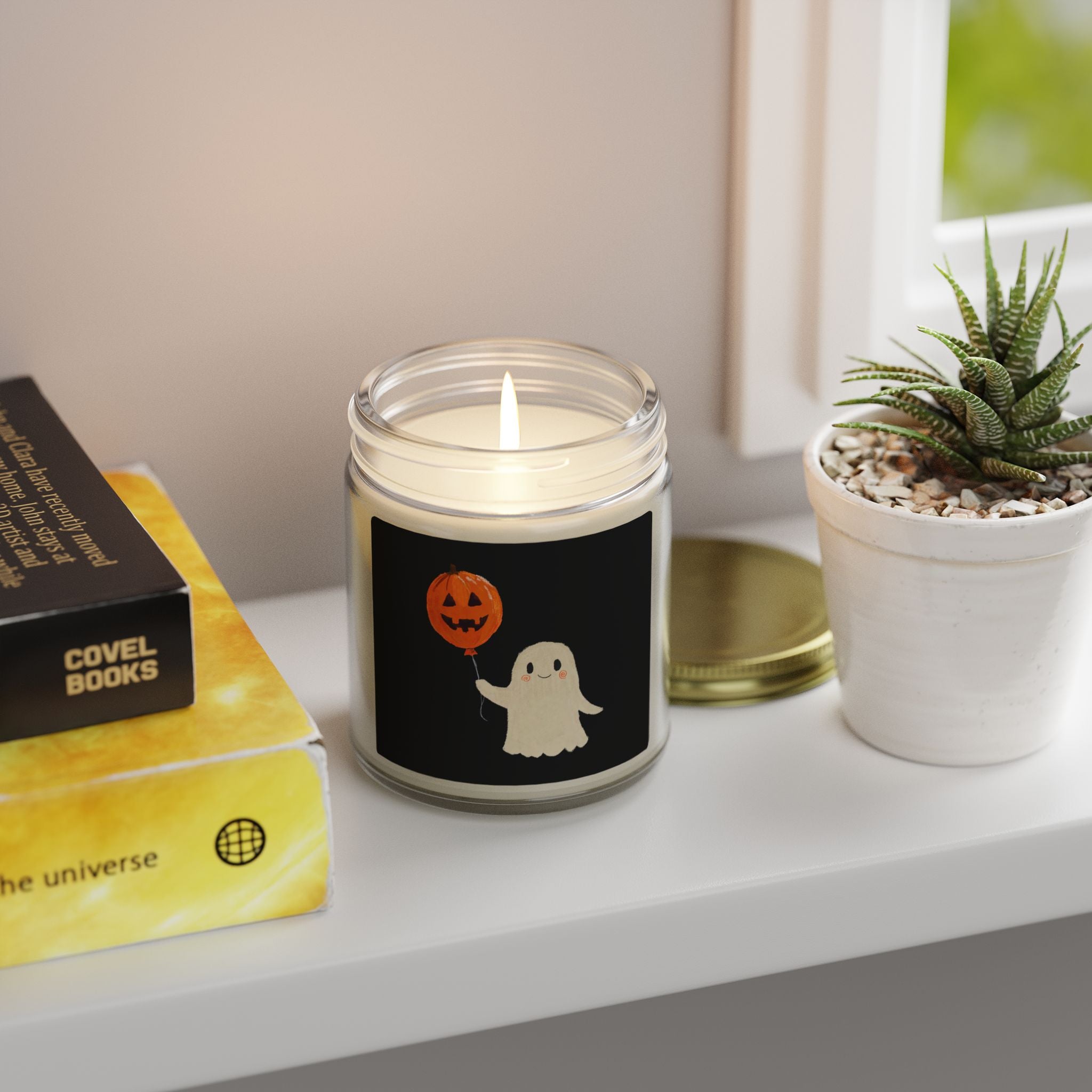 Ghostly Halloween Scented Candle | Cozy Fall Home Decor Gift