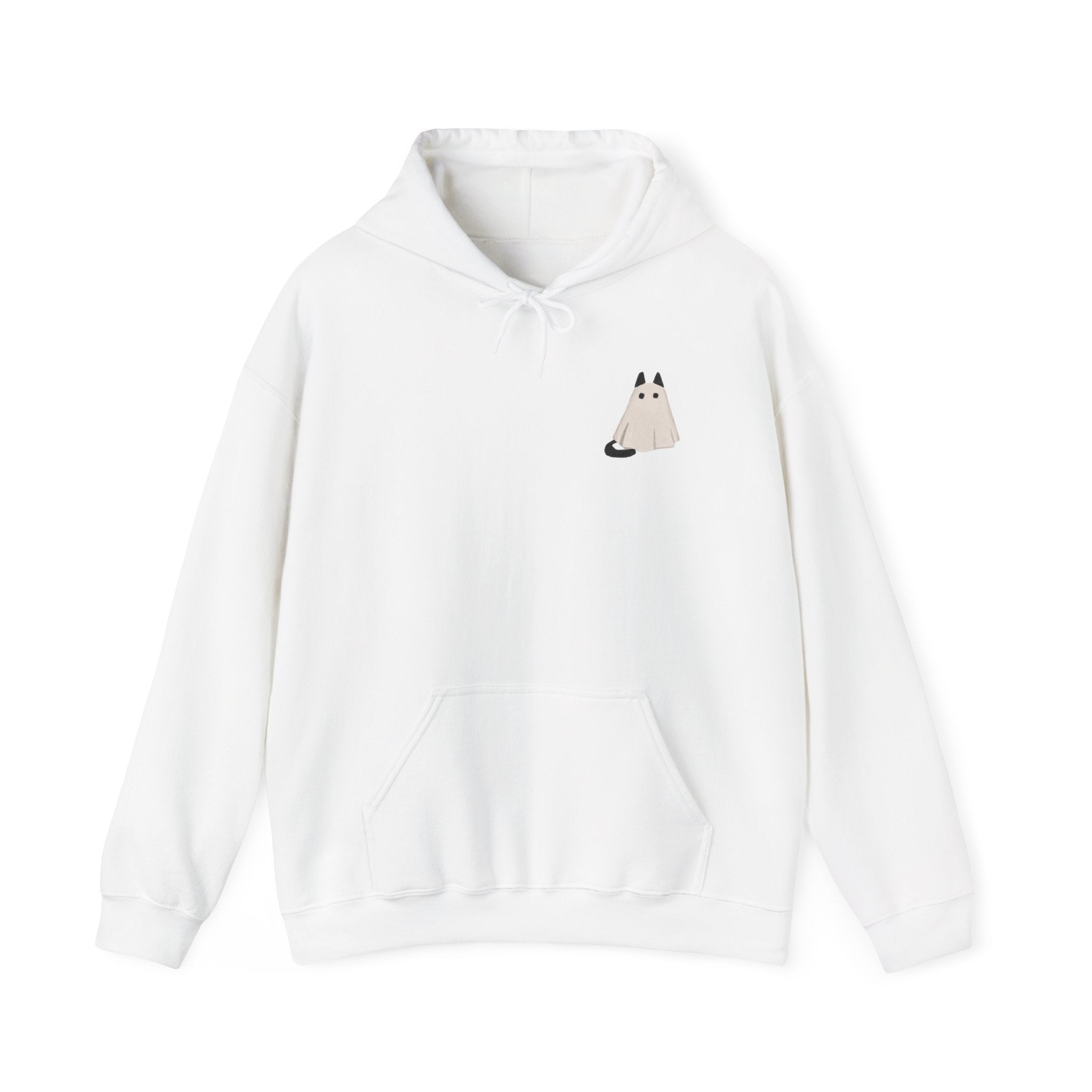 Cute Cat Ghost Hoodie | Unisex Halloween Sweatshirt