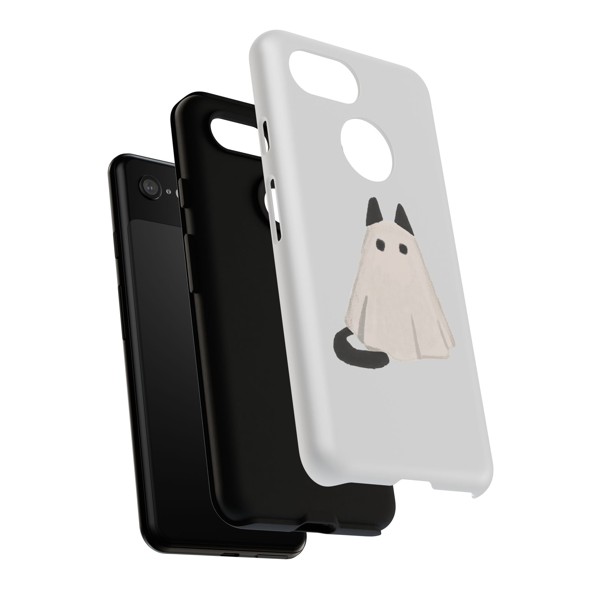 Cute Cat Ghost Phone Case | Halloween Gift for Cat Lovers