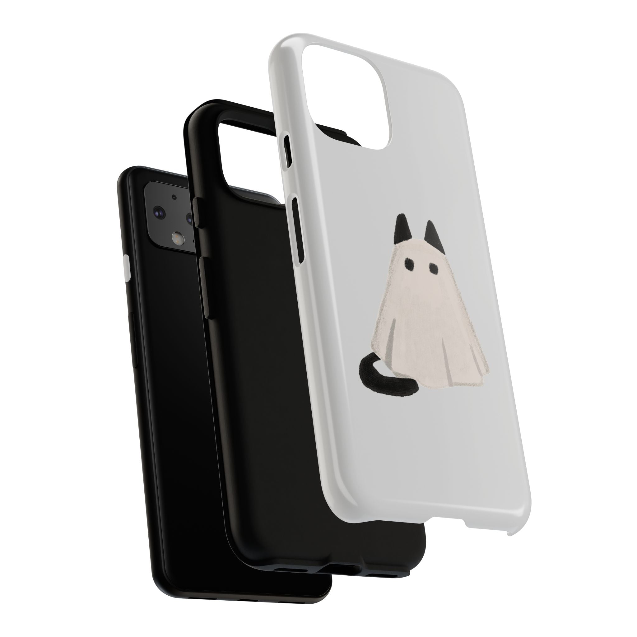 Cute Cat Ghost Phone Case | Halloween Gift for Cat Lovers
