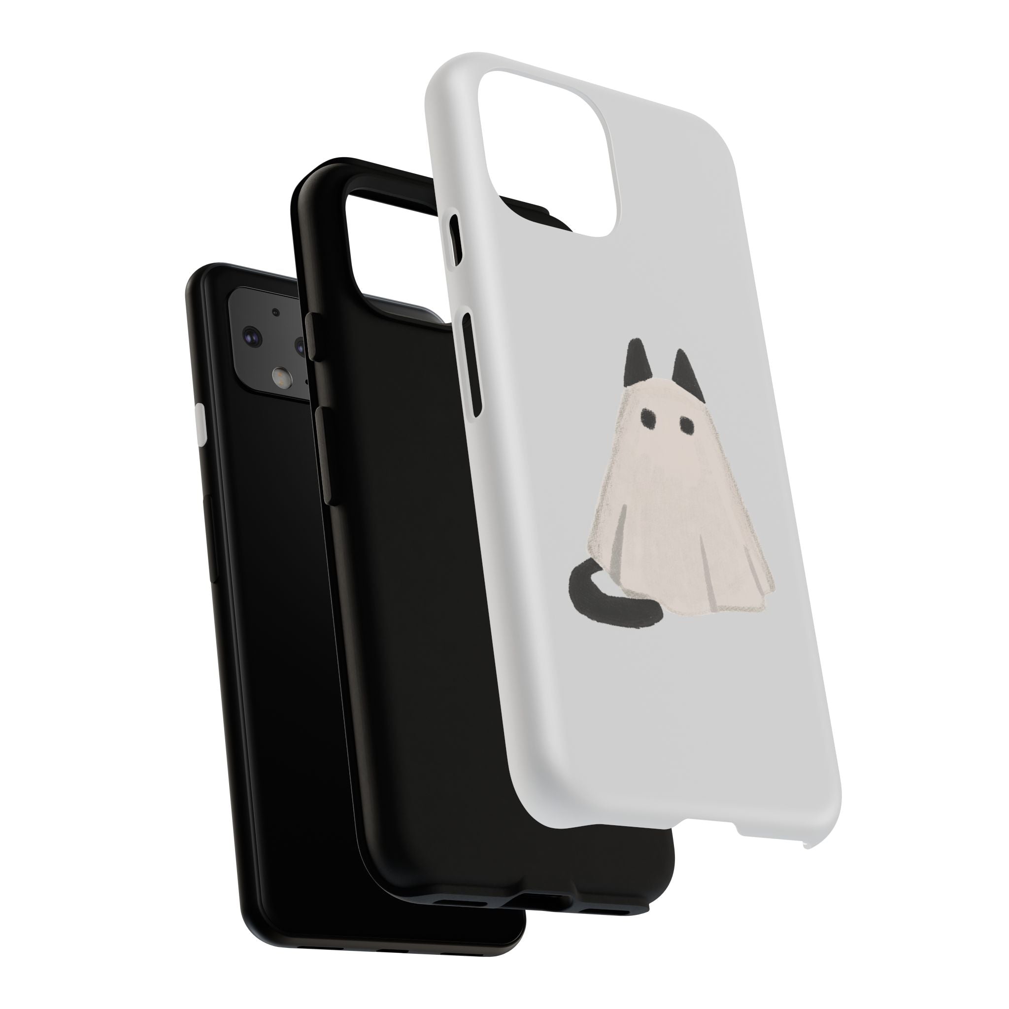 Cute Cat Ghost Phone Case | Halloween Gift for Cat Lovers