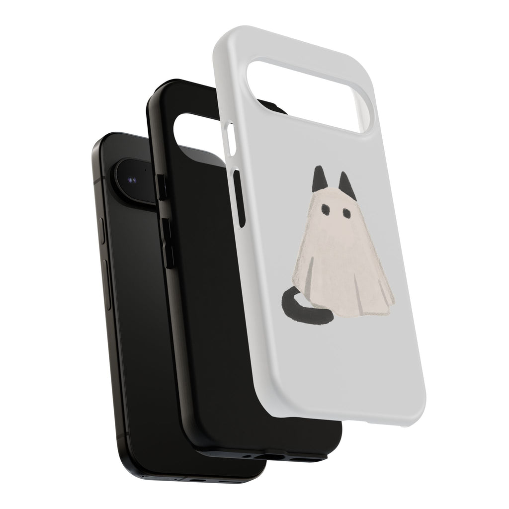 Cute Cat Ghost Phone Case | Halloween Gift for Cat Lovers