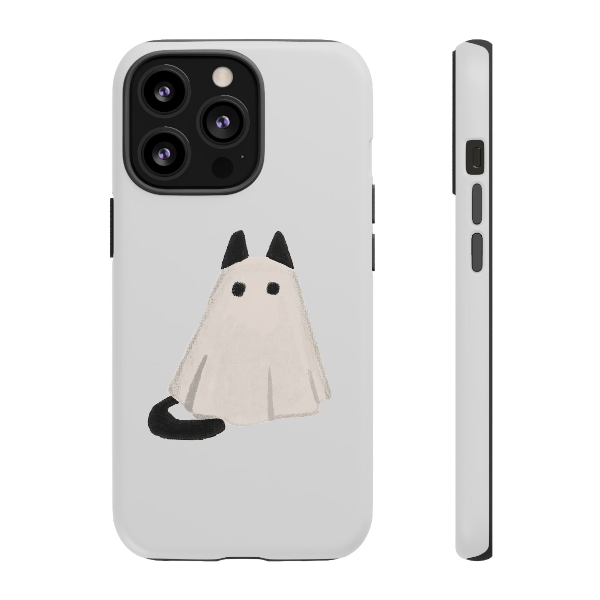 Cute Cat Ghost Phone Case | Halloween Gift for Cat Lovers