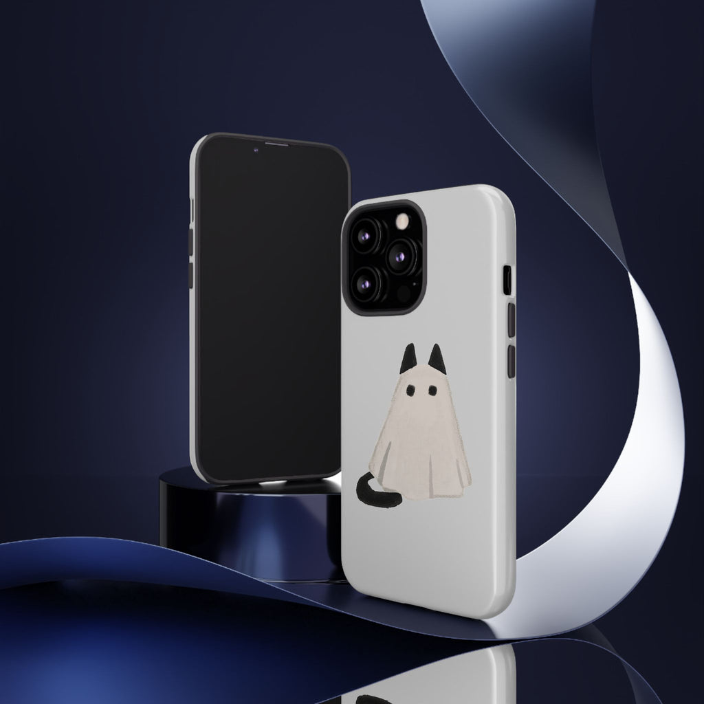 Cute Cat Ghost Phone Case | Halloween Gift for Cat Lovers