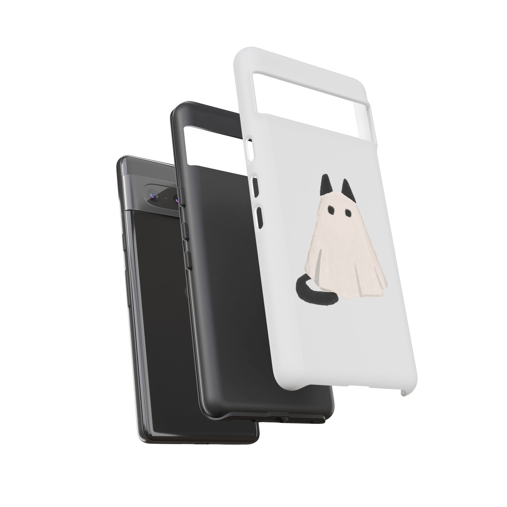 Cute Cat Ghost Phone Case | Halloween Gift for Cat Lovers