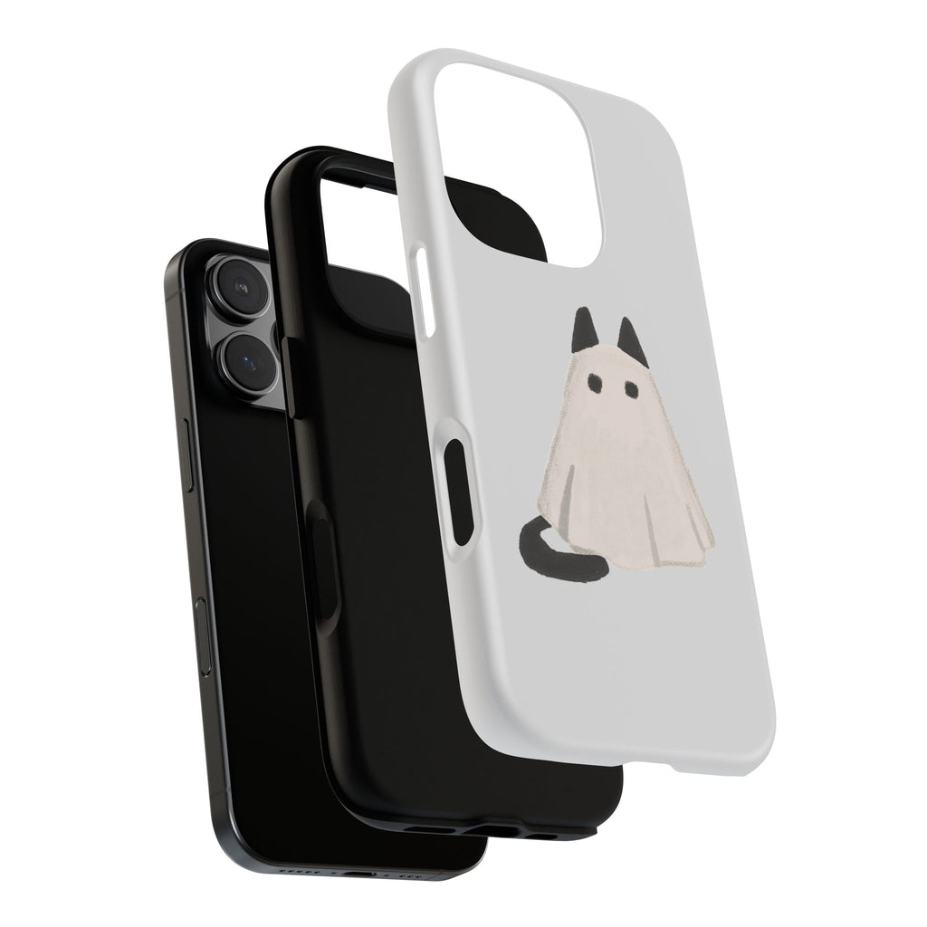 Cute Cat Ghost Phone Case | Halloween Gift for Cat Lovers