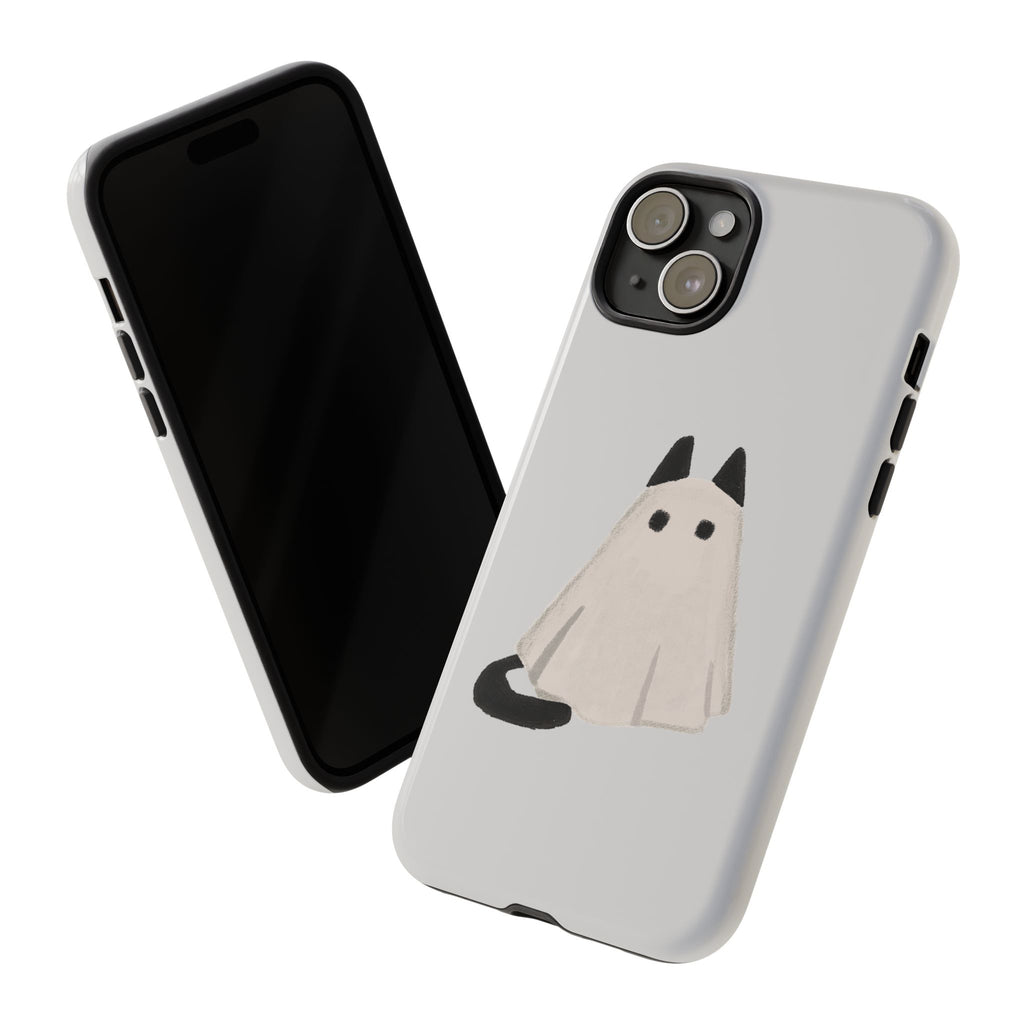 Cute Cat Ghost Phone Case | Halloween Gift for Cat Lovers