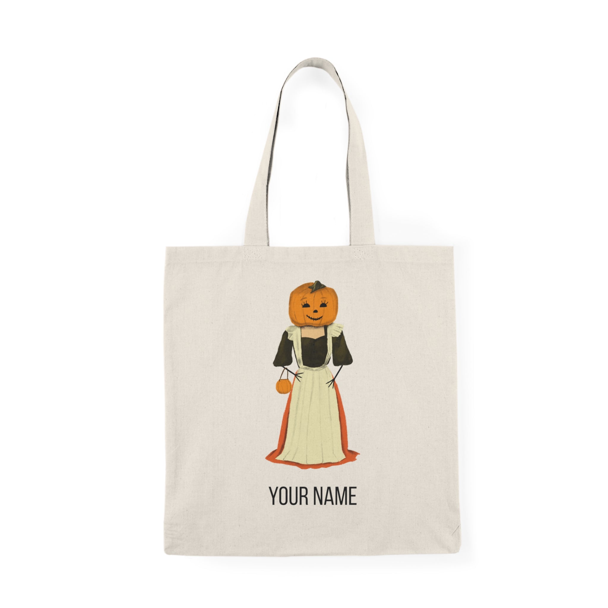 Halloween Pumpkin Tote Bag | Personalized Trick-or-Treat Bag