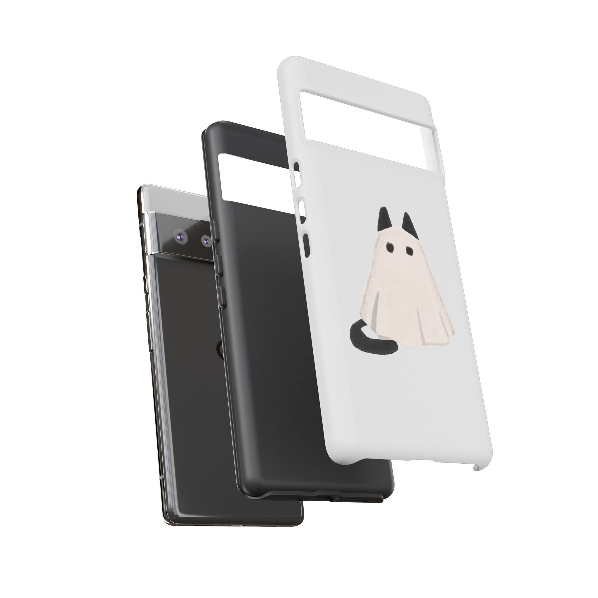 Cute Cat Ghost Phone Case | Halloween Gift for Cat Lovers