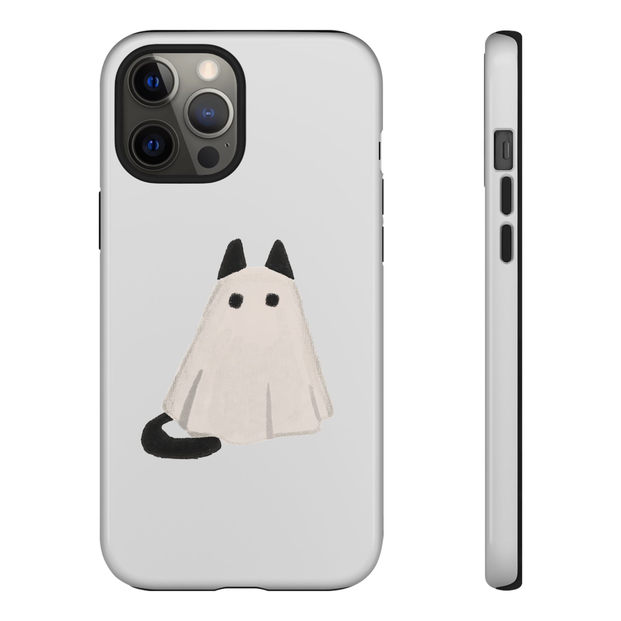 Cute Cat Ghost Phone Case | Halloween Gift for Cat Lovers