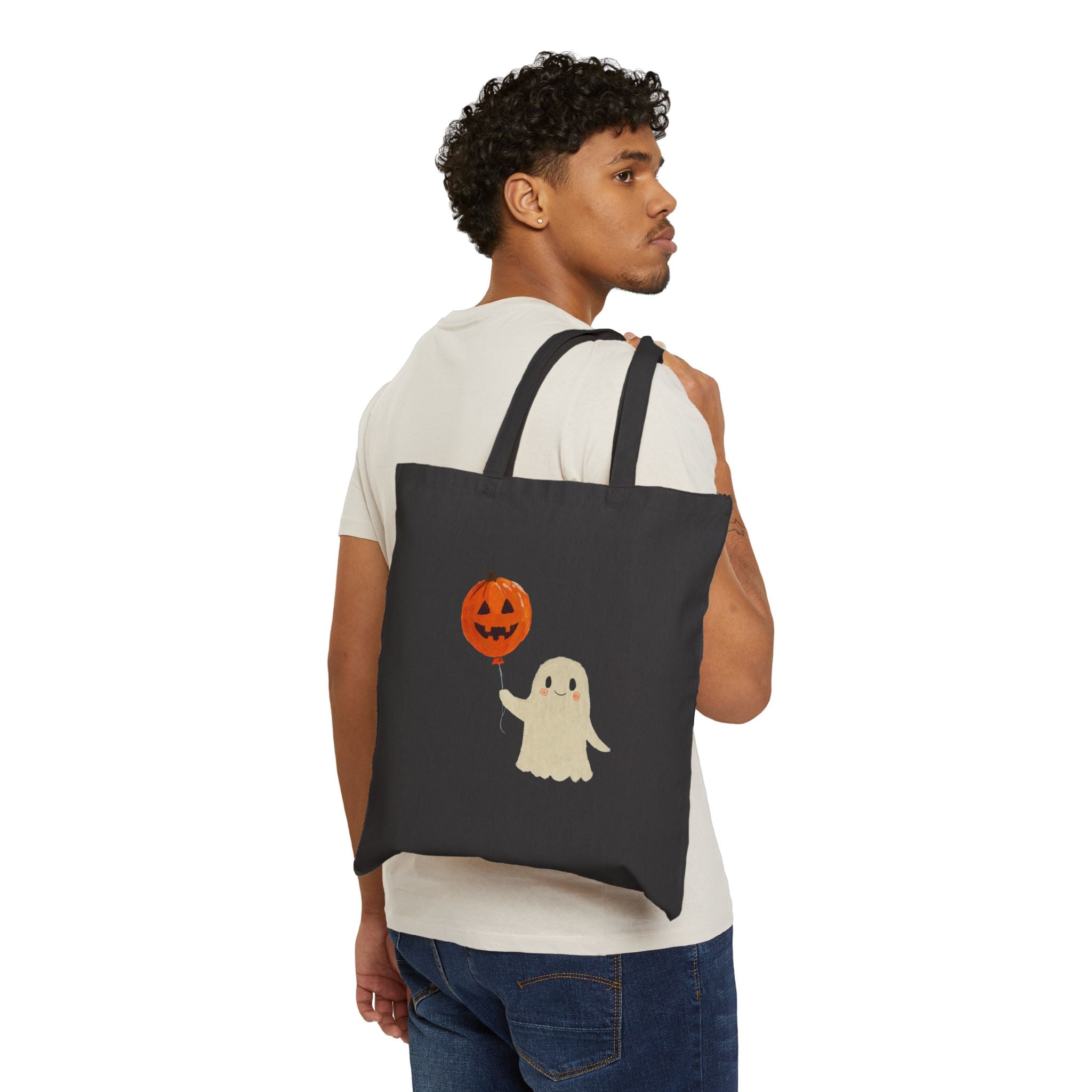 Halloween Ghost Tote Bag | Eco-Friendly Trick or Treat Bag
