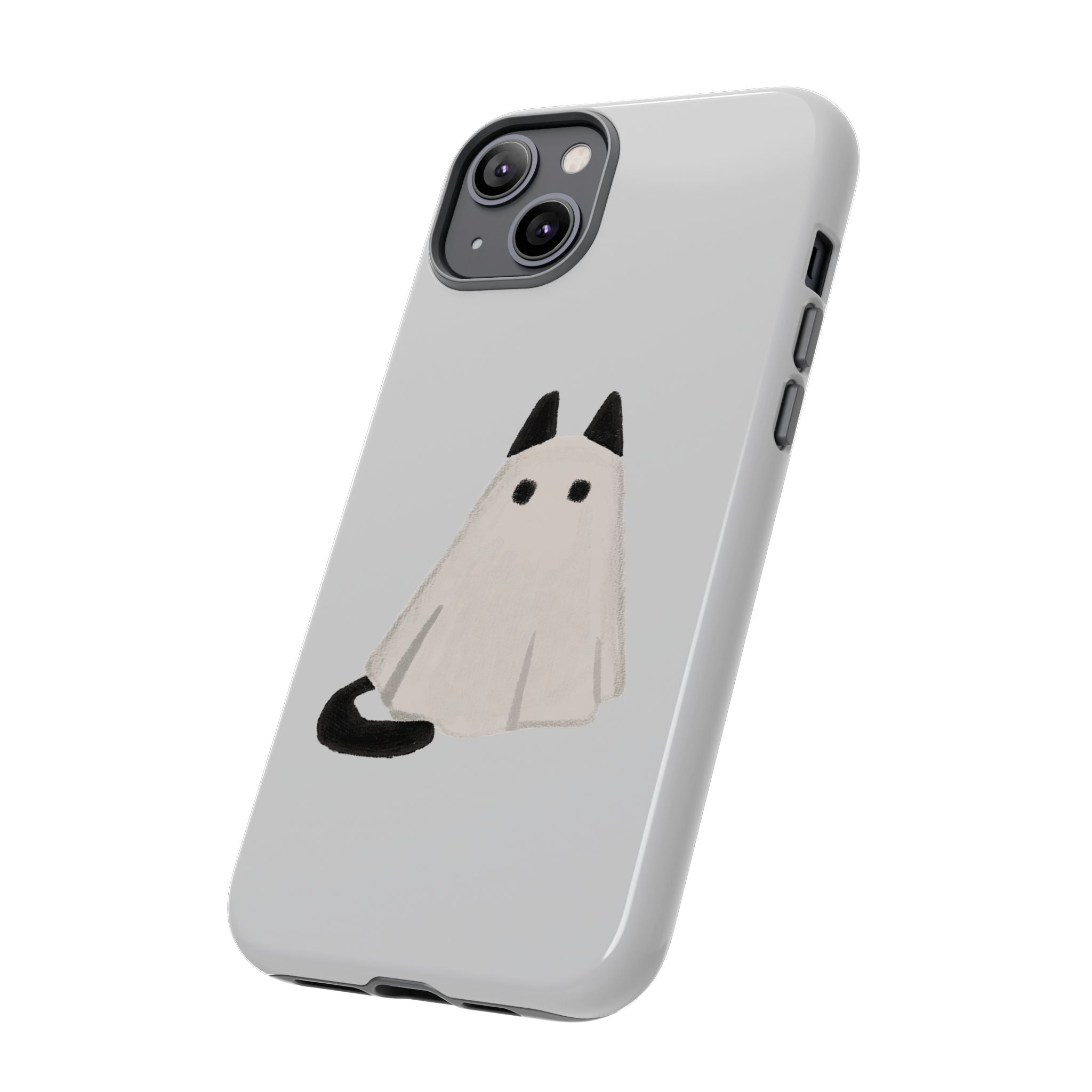 Cute Cat Ghost Phone Case | Halloween Gift for Cat Lovers