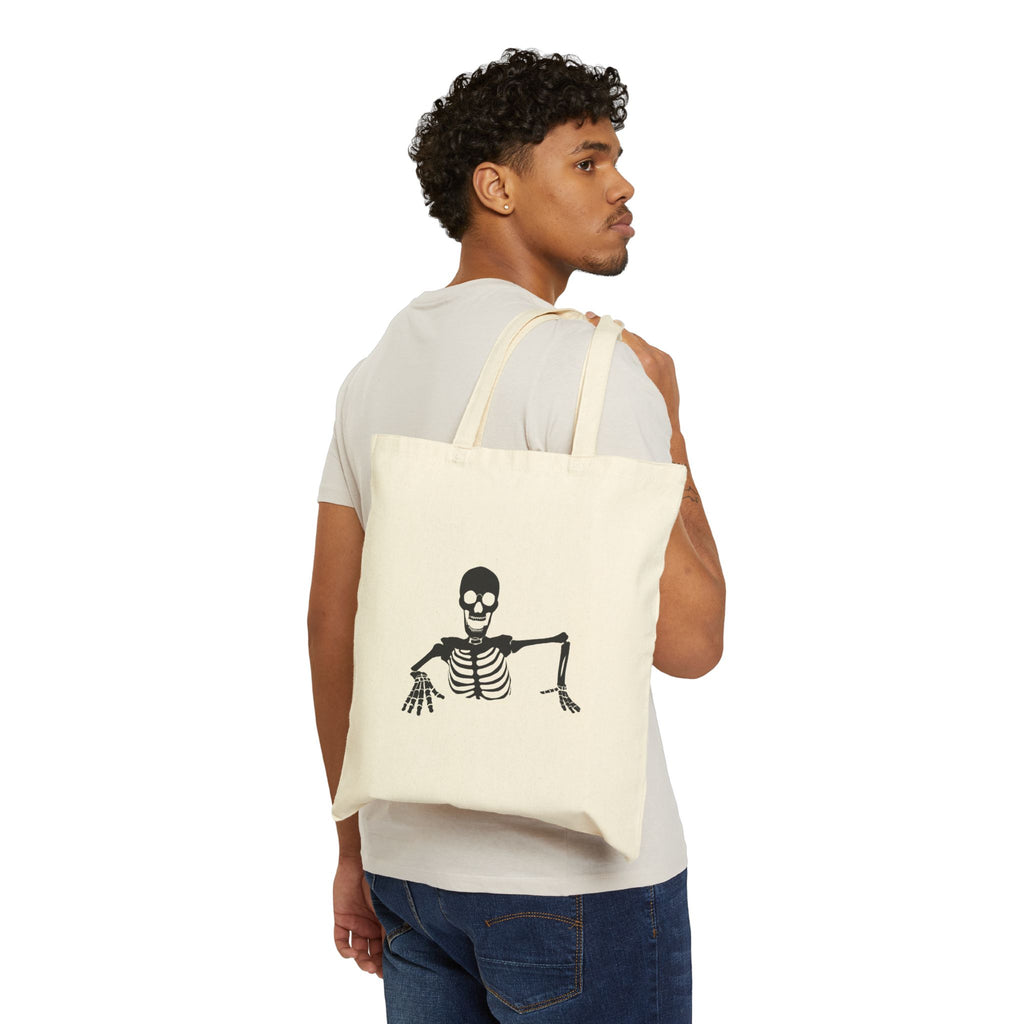 Spooky Skeleton Tote Bag | Halloween Eco Cotton Bag