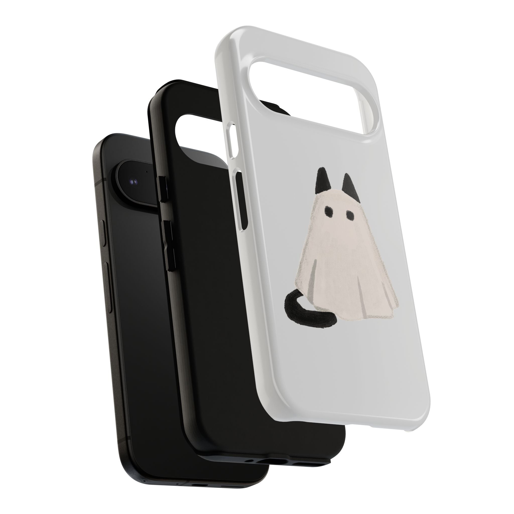 Cute Cat Ghost Phone Case | Halloween Gift for Cat Lovers