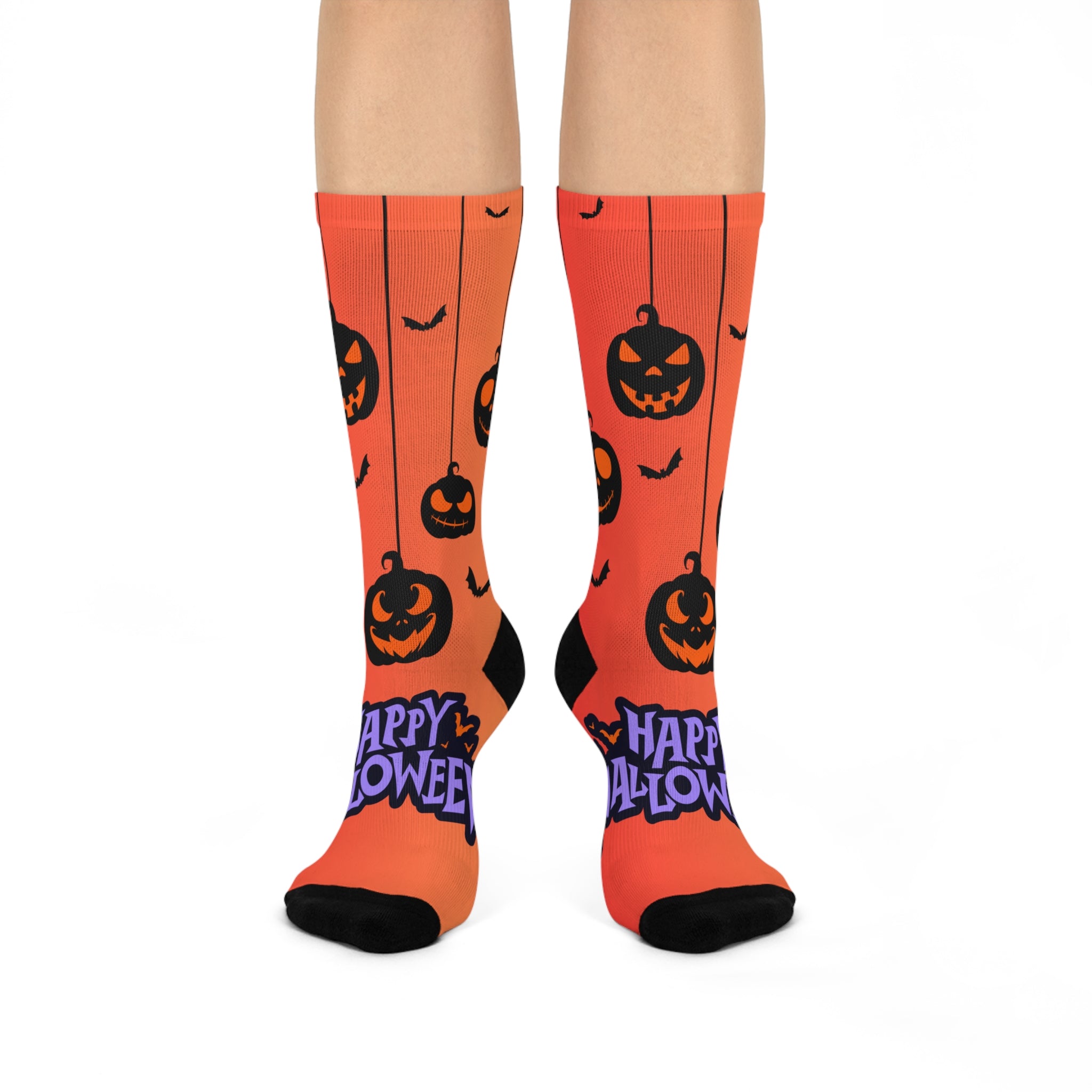 Halloween Crew Socks | Cozy Pumpkin Fall Fashion
