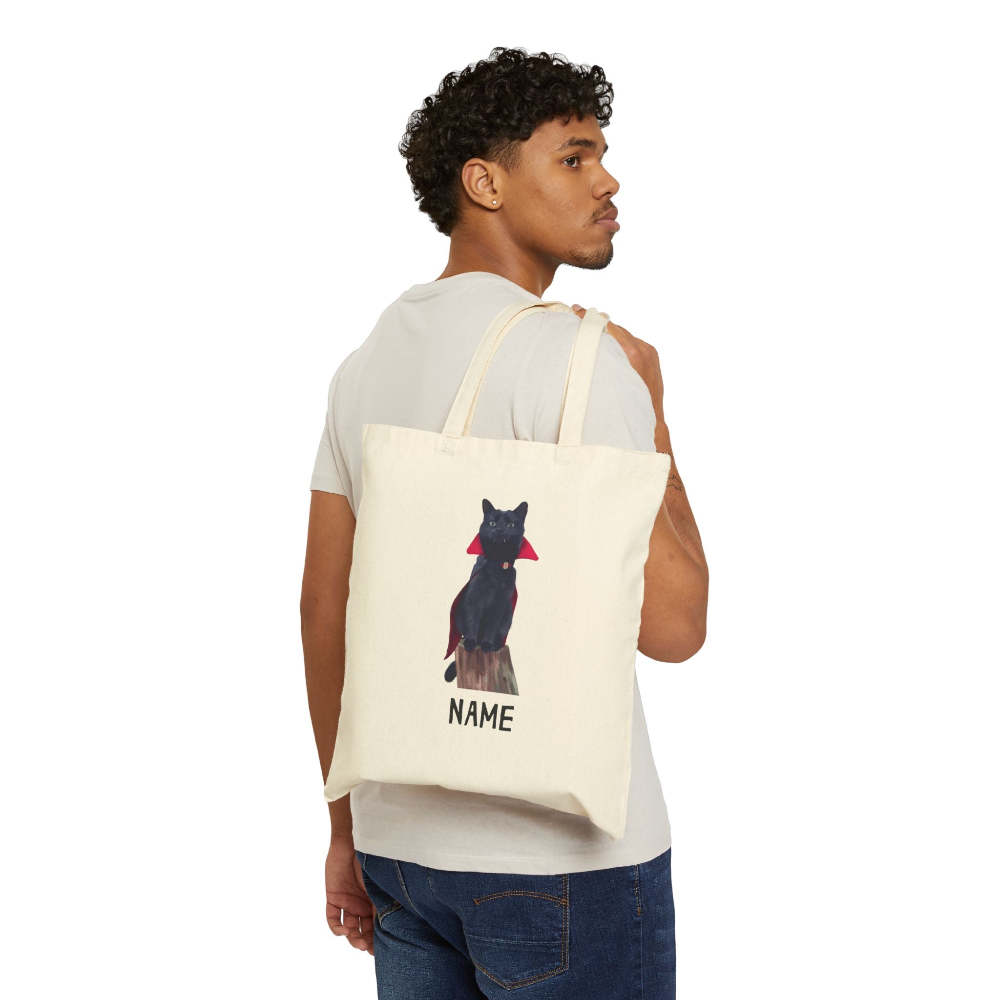 Custom Pet Portrait Tote Bag | Personalized Cotton Canvas Gift