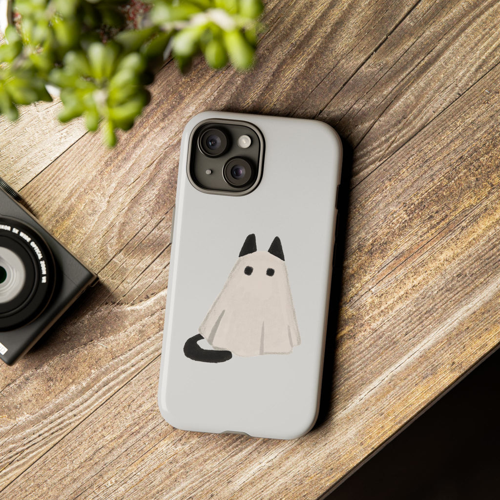 Cute Cat Ghost Phone Case | Halloween Gift for Cat Lovers