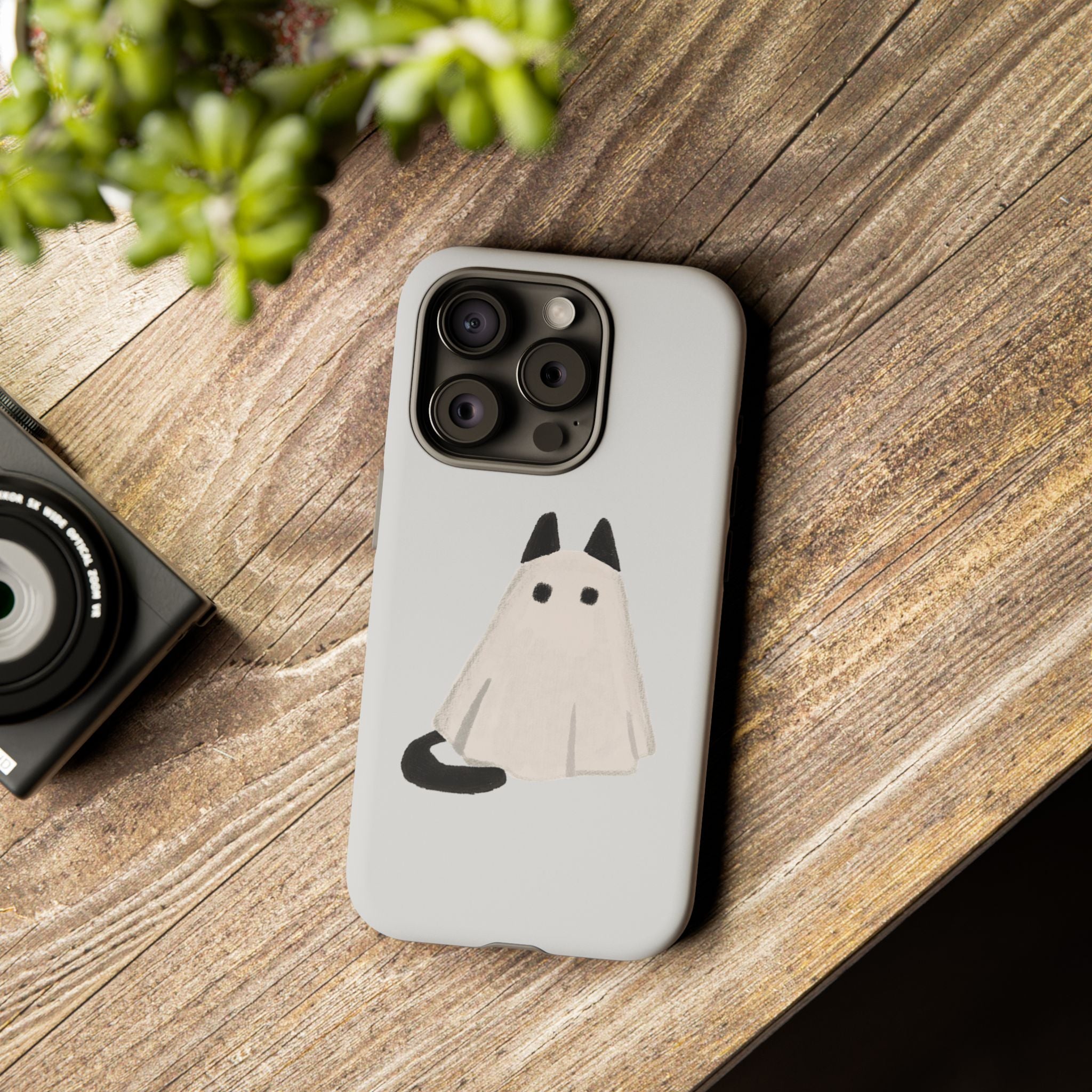 Cute Cat Ghost Phone Case | Halloween Gift for Cat Lovers