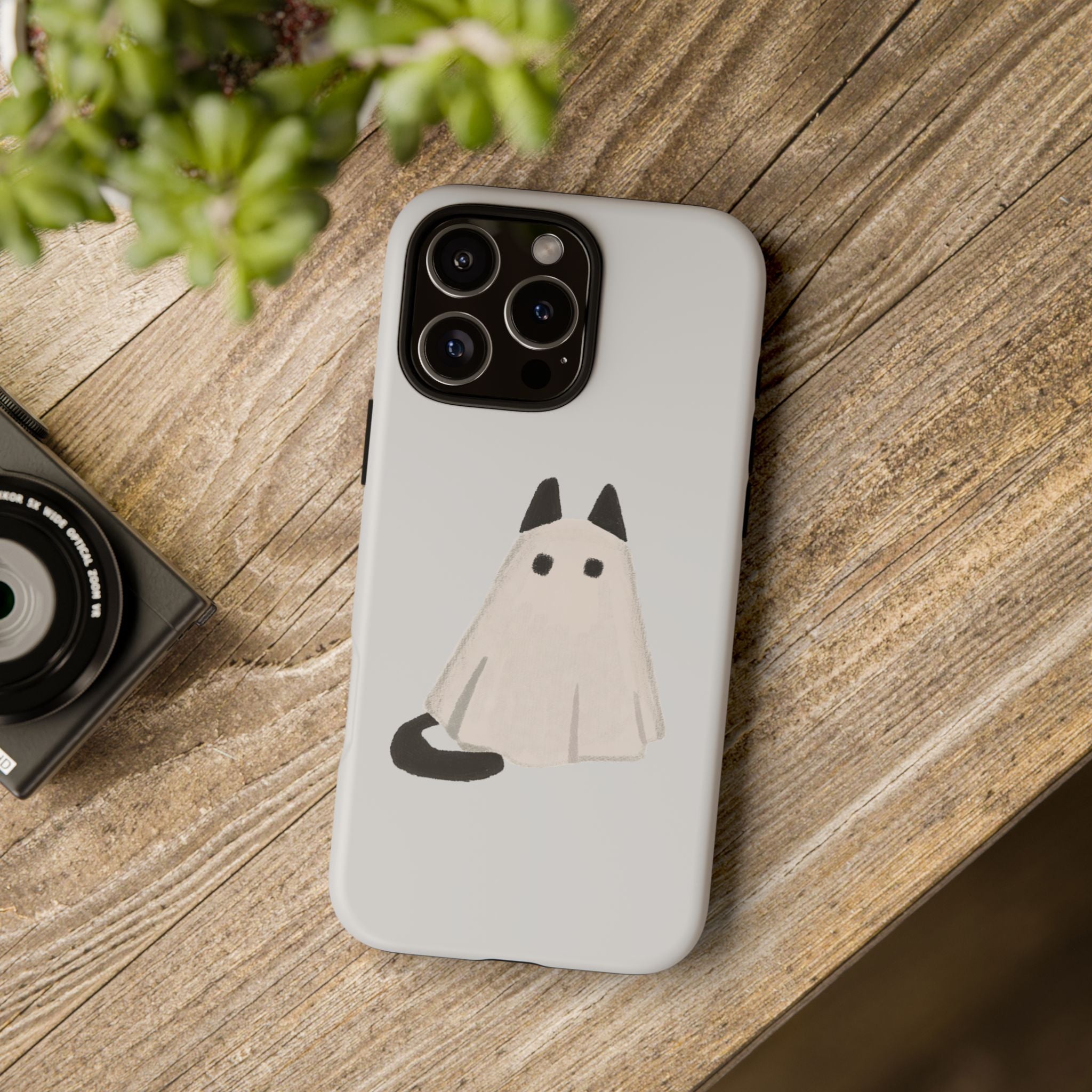 Cute Cat Ghost Phone Case | Halloween Gift for Cat Lovers