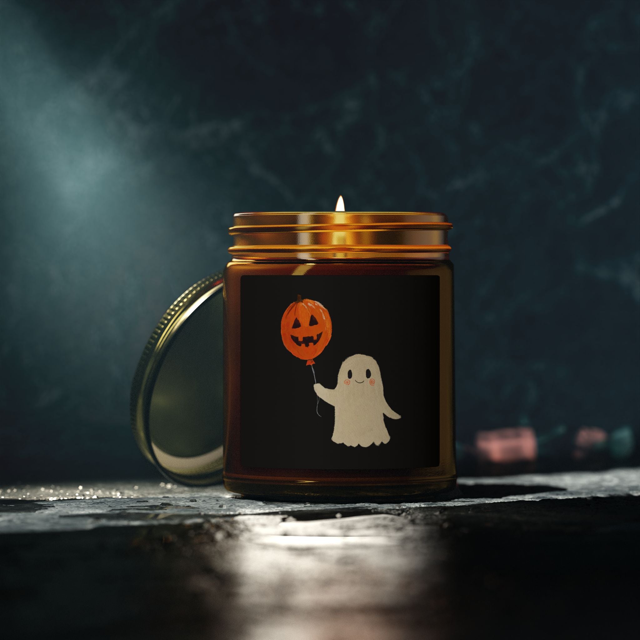 Ghostly Halloween Scented Candle | Cozy Fall Home Decor Gift