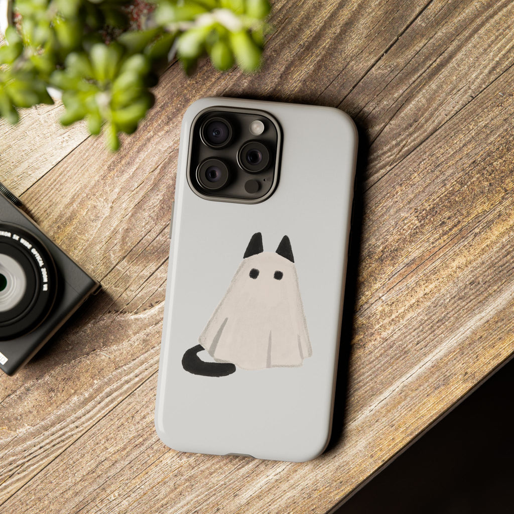 Cute Cat Ghost Phone Case | Halloween Gift for Cat Lovers