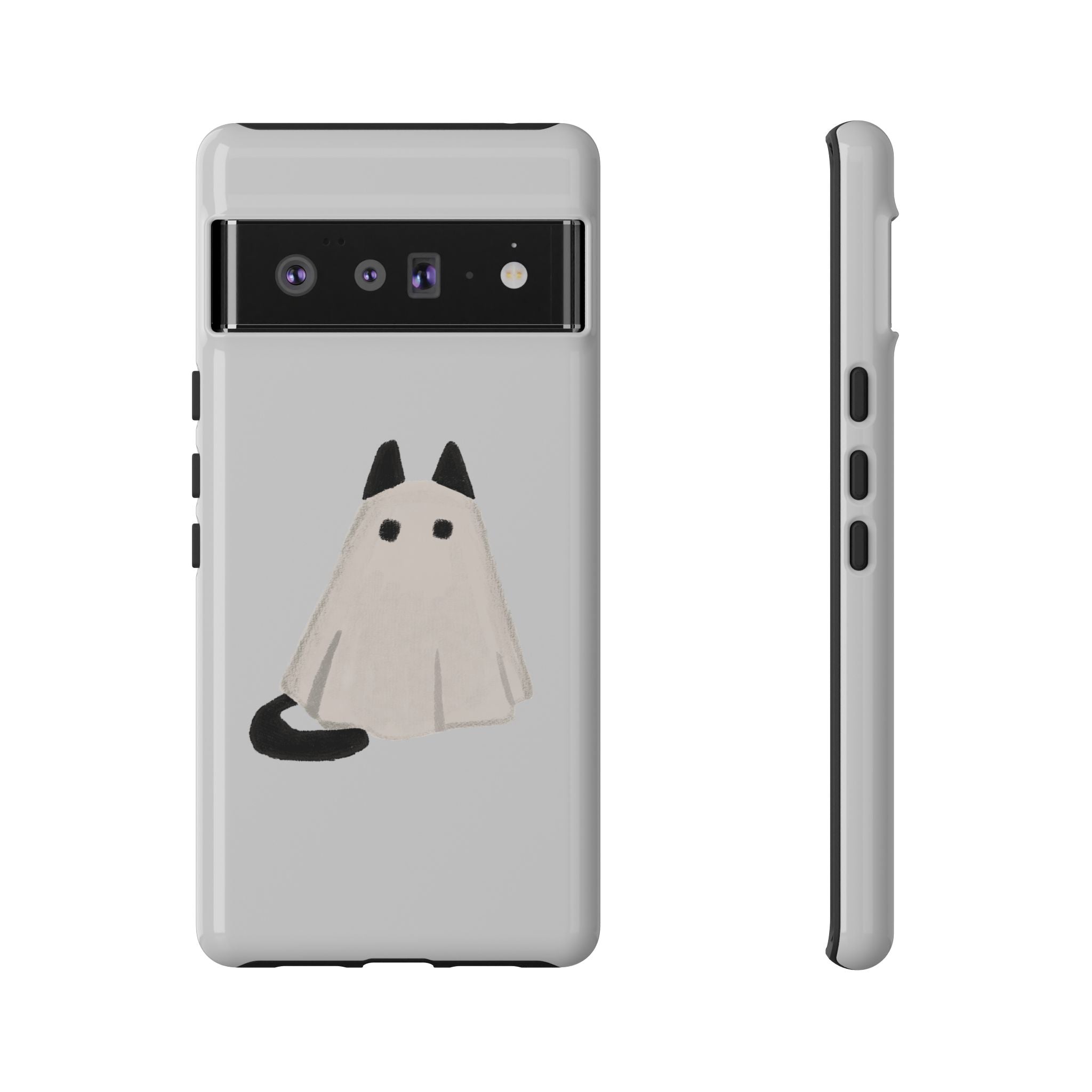 Cute Cat Ghost Phone Case | Halloween Gift for Cat Lovers
