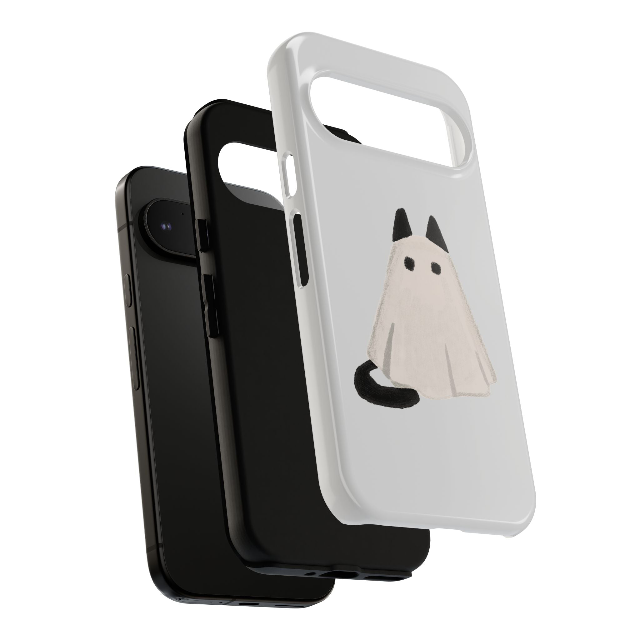 Cute Cat Ghost Phone Case | Halloween Gift for Cat Lovers