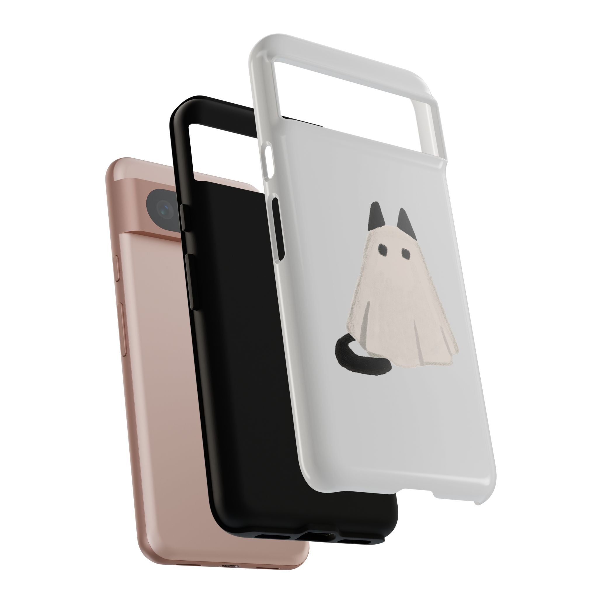 Cute Cat Ghost Phone Case | Halloween Gift for Cat Lovers