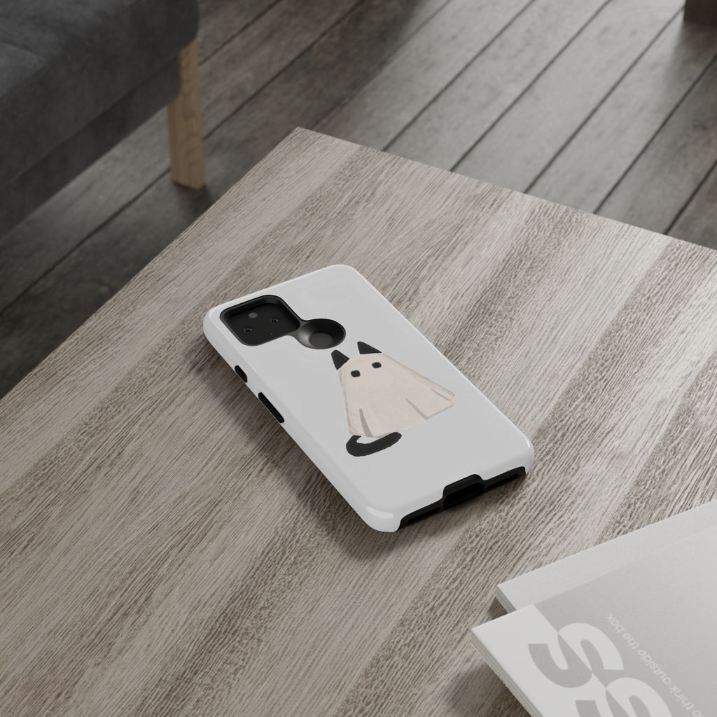 Cute Cat Ghost Phone Case | Halloween Gift for Cat Lovers