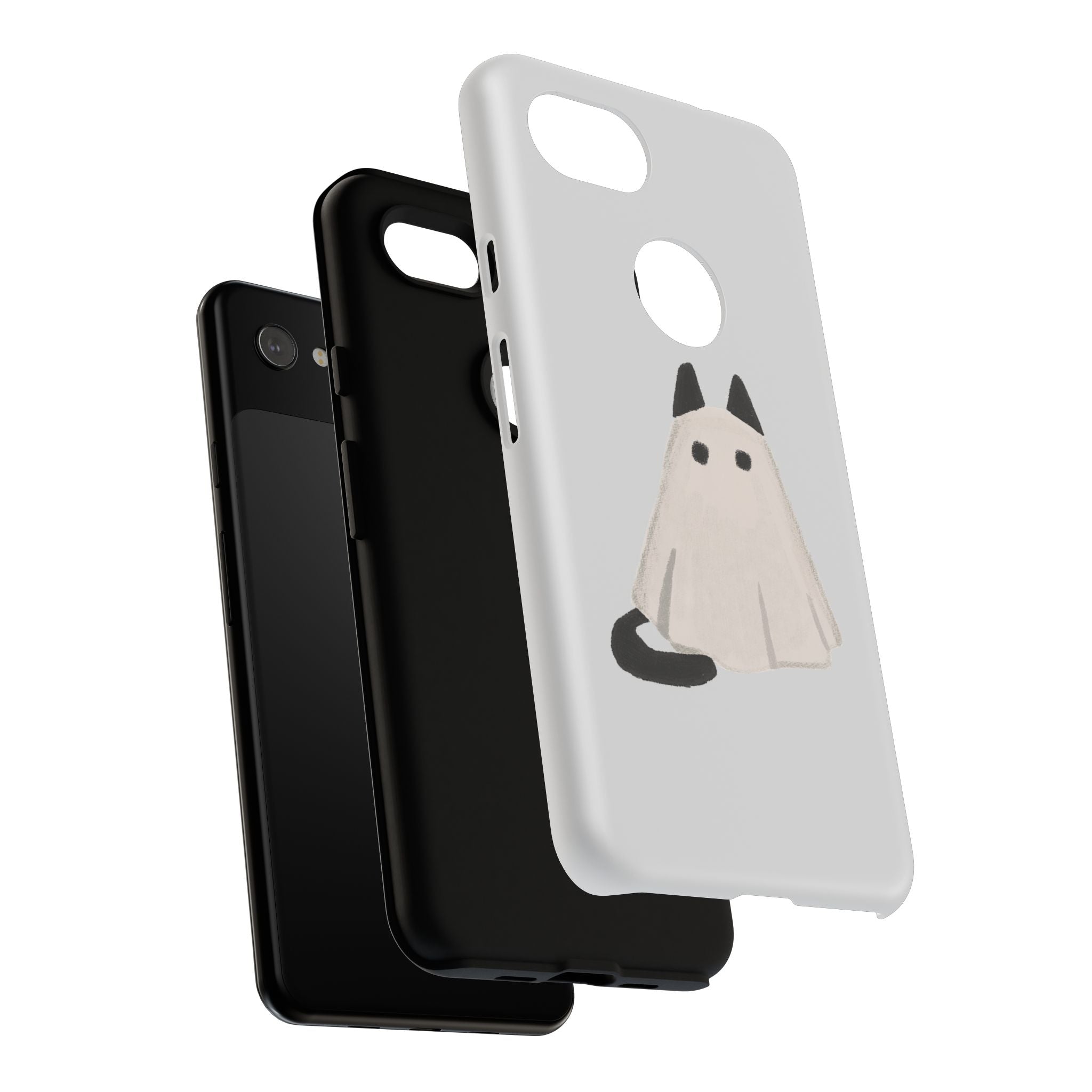 Cute Cat Ghost Phone Case | Halloween Gift for Cat Lovers