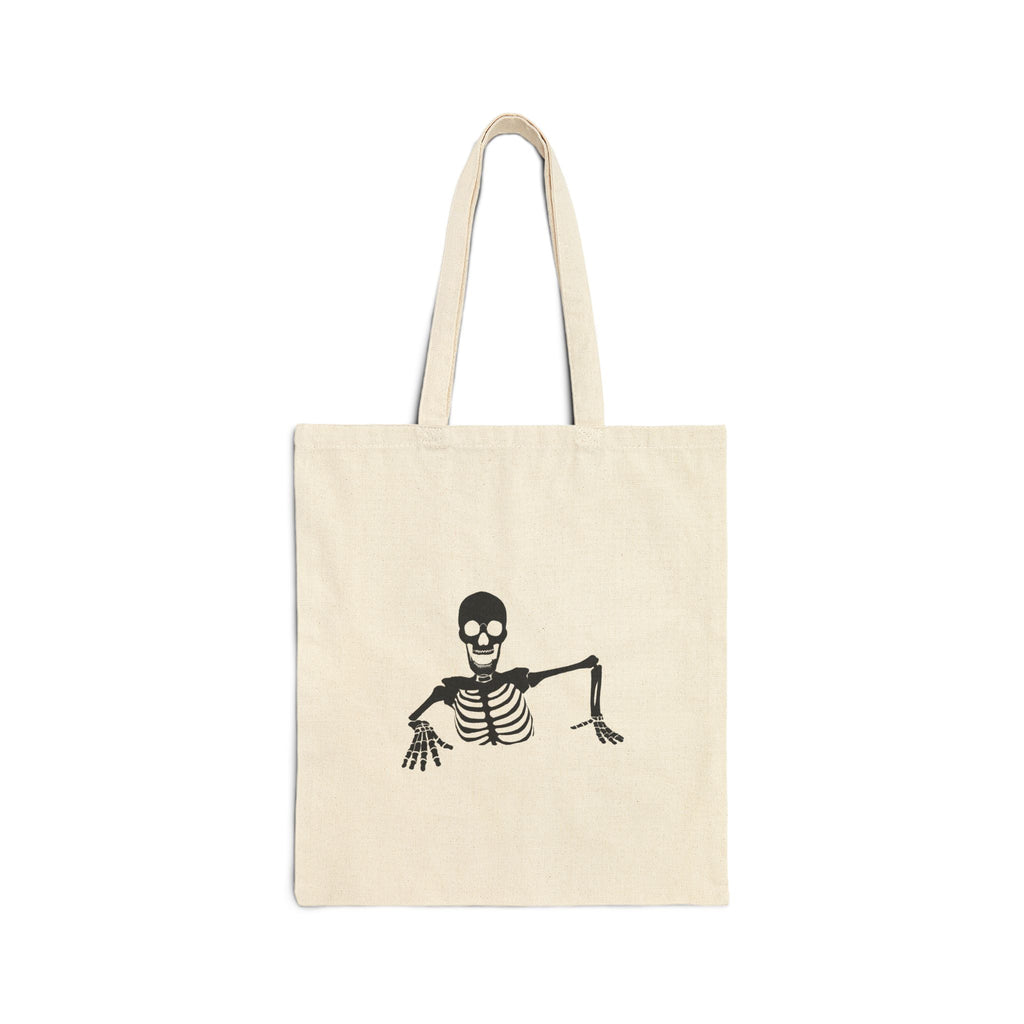 Spooky Skeleton Tote Bag | Halloween Eco Cotton Bag