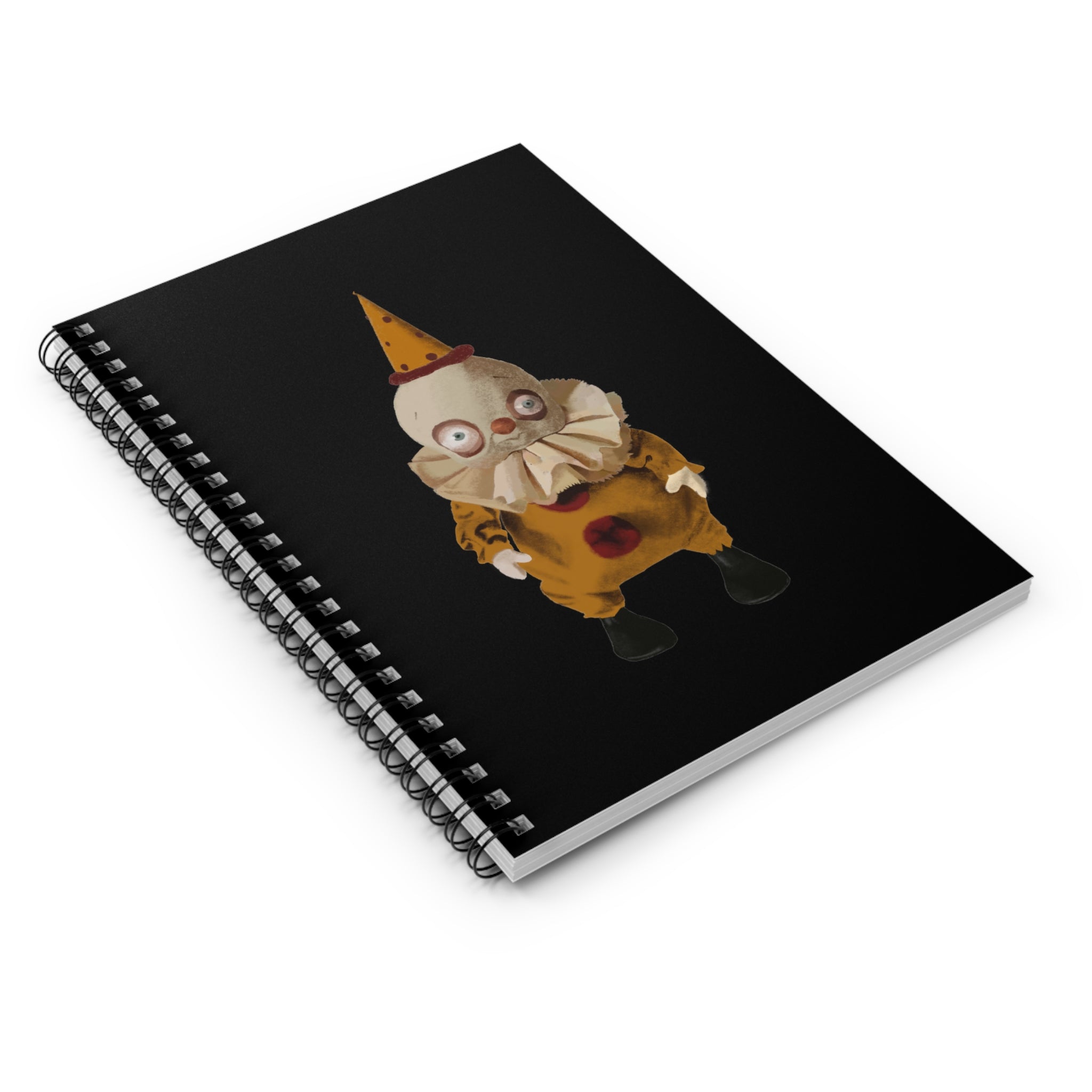 Whimsical Clown Notebook | Cute Spiral Journal for Fun Writing
