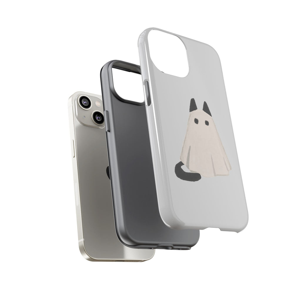 Cute Cat Ghost Phone Case | Halloween Gift for Cat Lovers