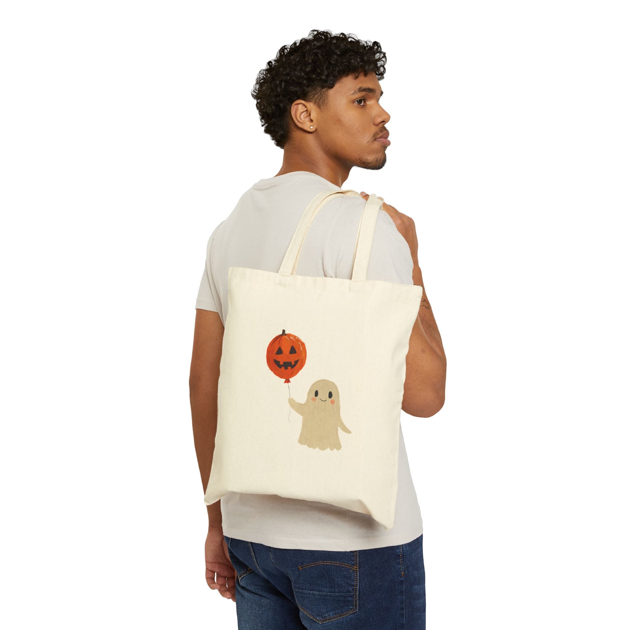 Halloween Ghost Tote Bag | Eco-Friendly Trick or Treat Bag
