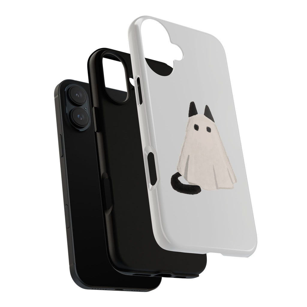 Cute Cat Ghost Phone Case | Halloween Gift for Cat Lovers
