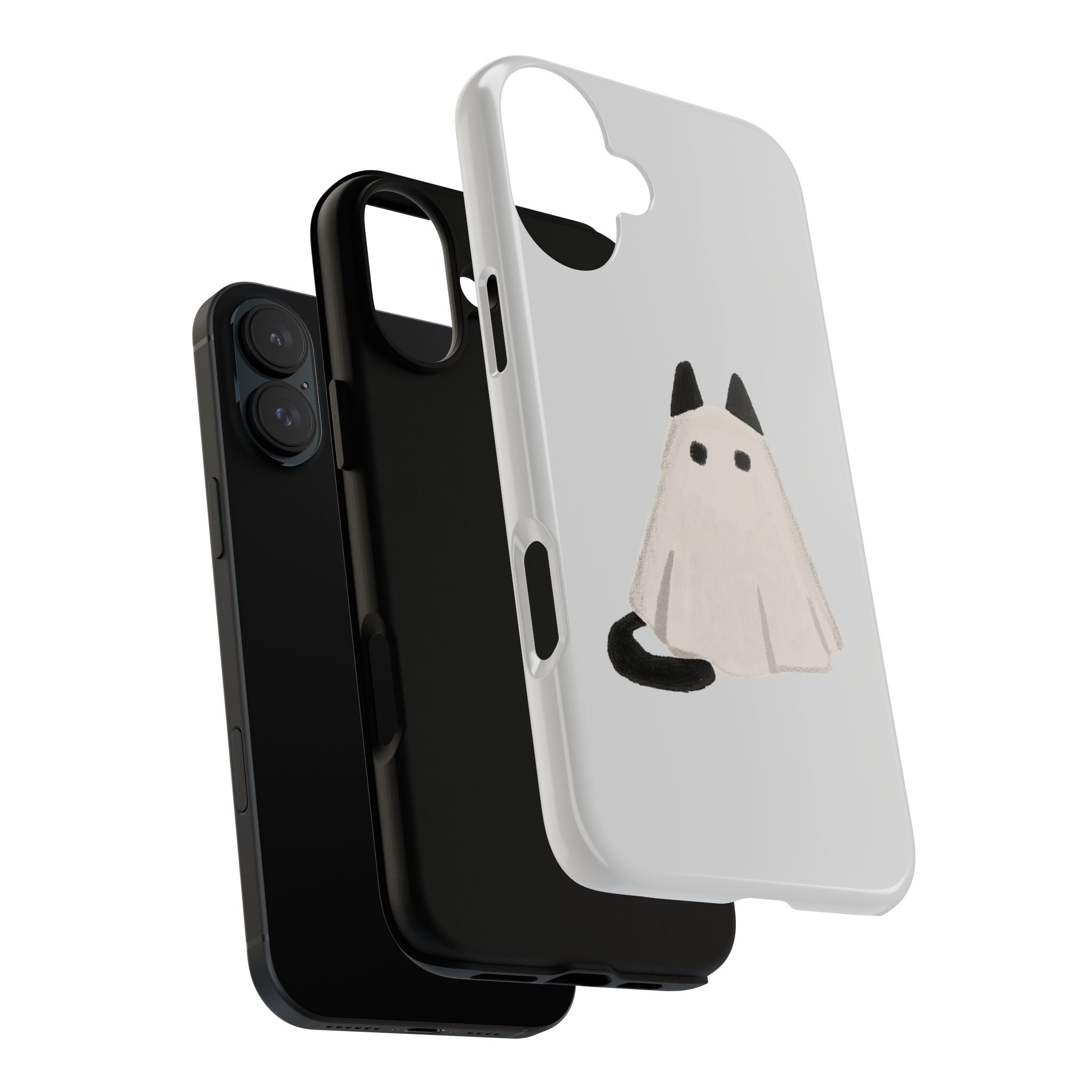 Cute Cat Ghost Phone Case | Halloween Gift for Cat Lovers