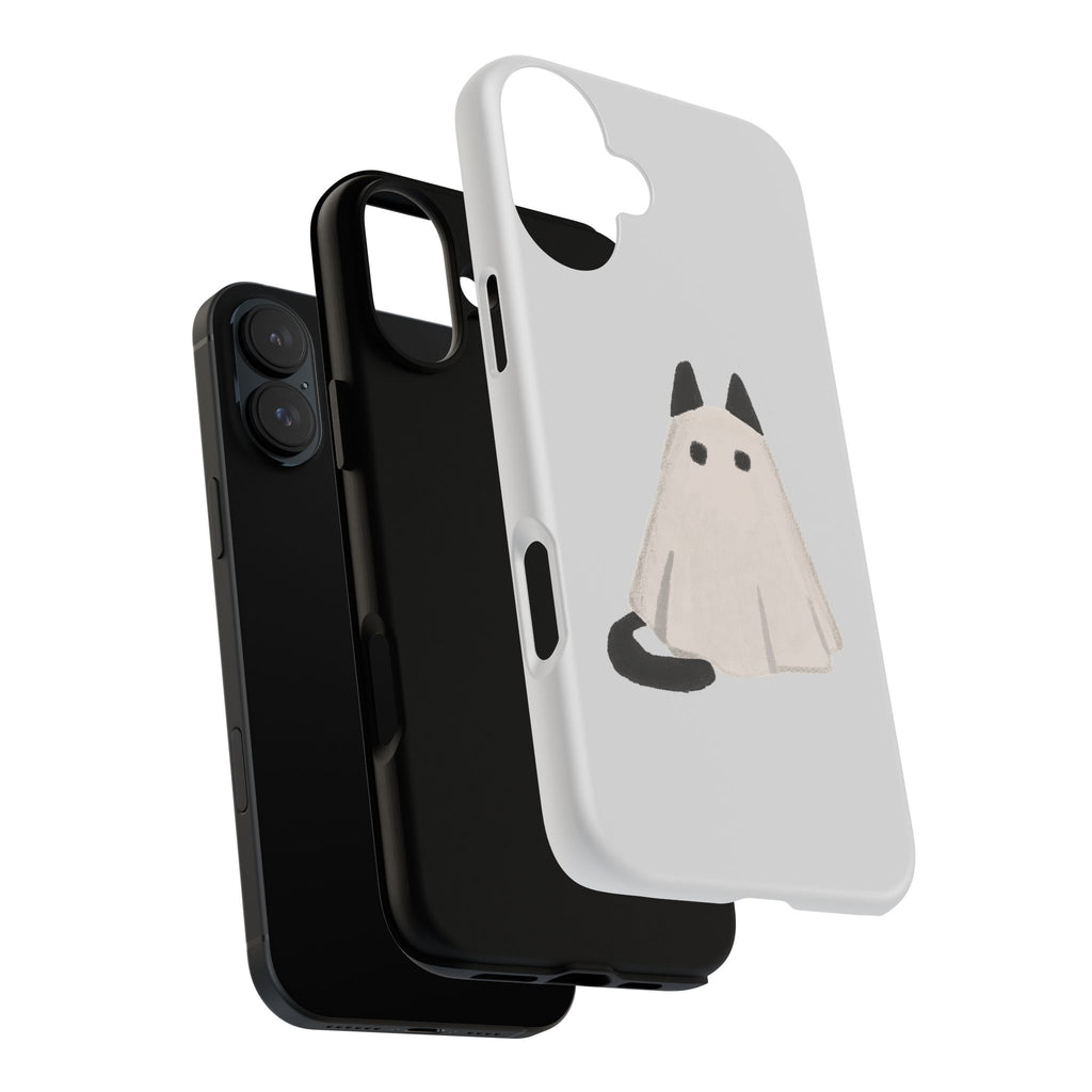 Cute Cat Ghost Phone Case | Halloween Gift for Cat Lovers