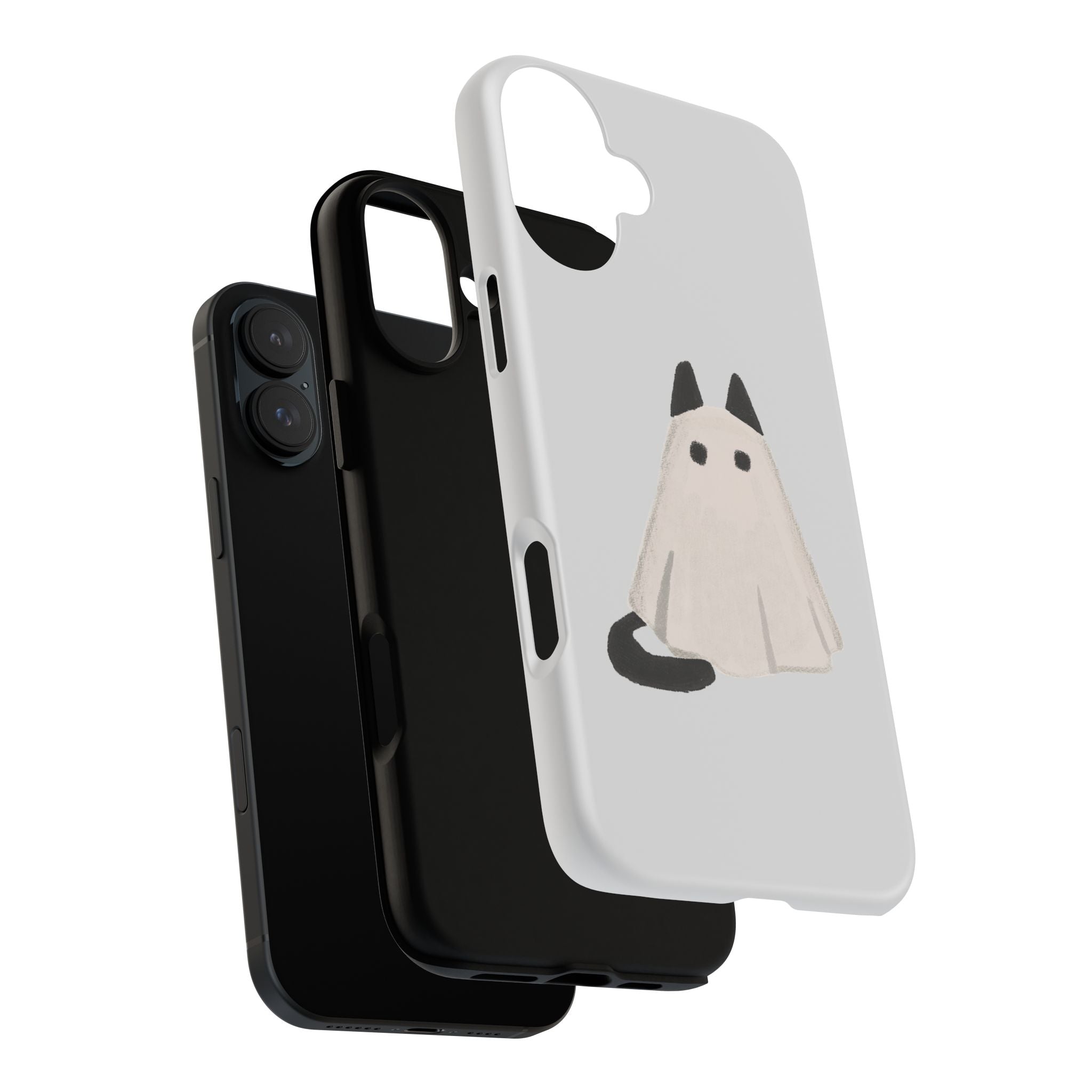 Cute Cat Ghost Phone Case | Halloween Gift for Cat Lovers