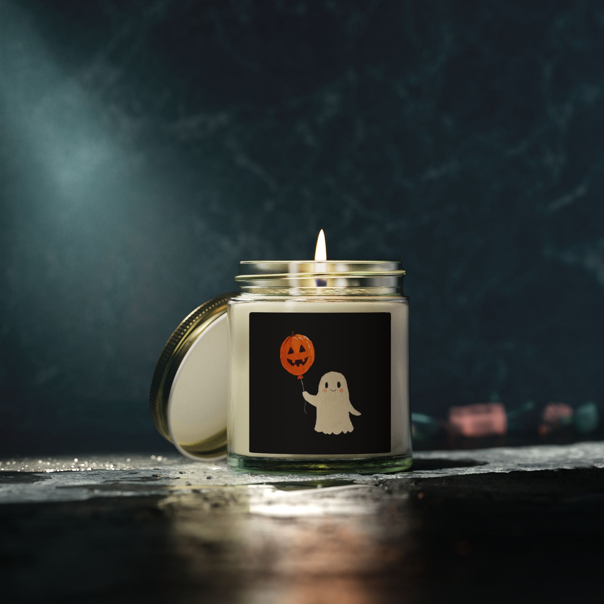 Ghostly Halloween Scented Candle | Cozy Fall Home Decor Gift